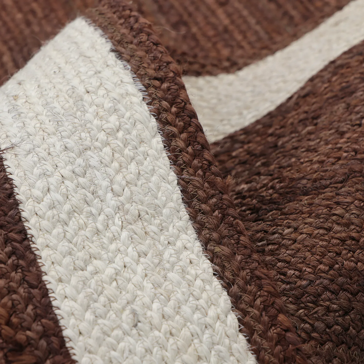 Tapete de juta - Senaki (marrom/branco)