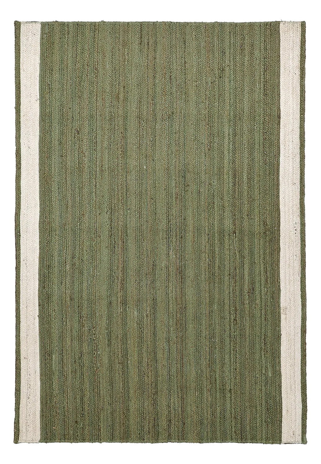 Tapete de juta - Senaki (verde militar/branco)