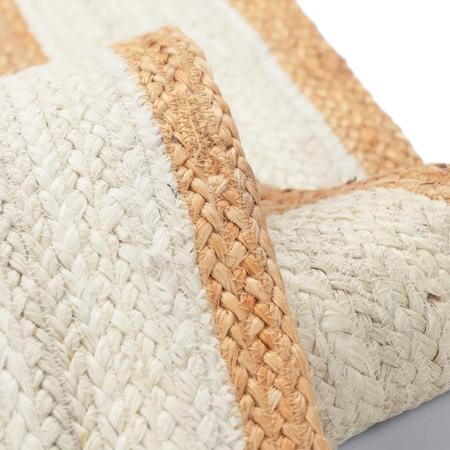 Tapete de juta - Senaki (natureza/branco)