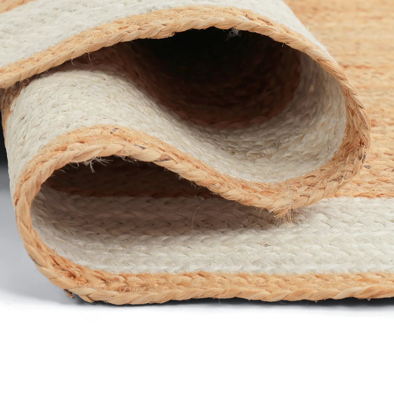 Tapete de juta - Senaki (natureza/branco)