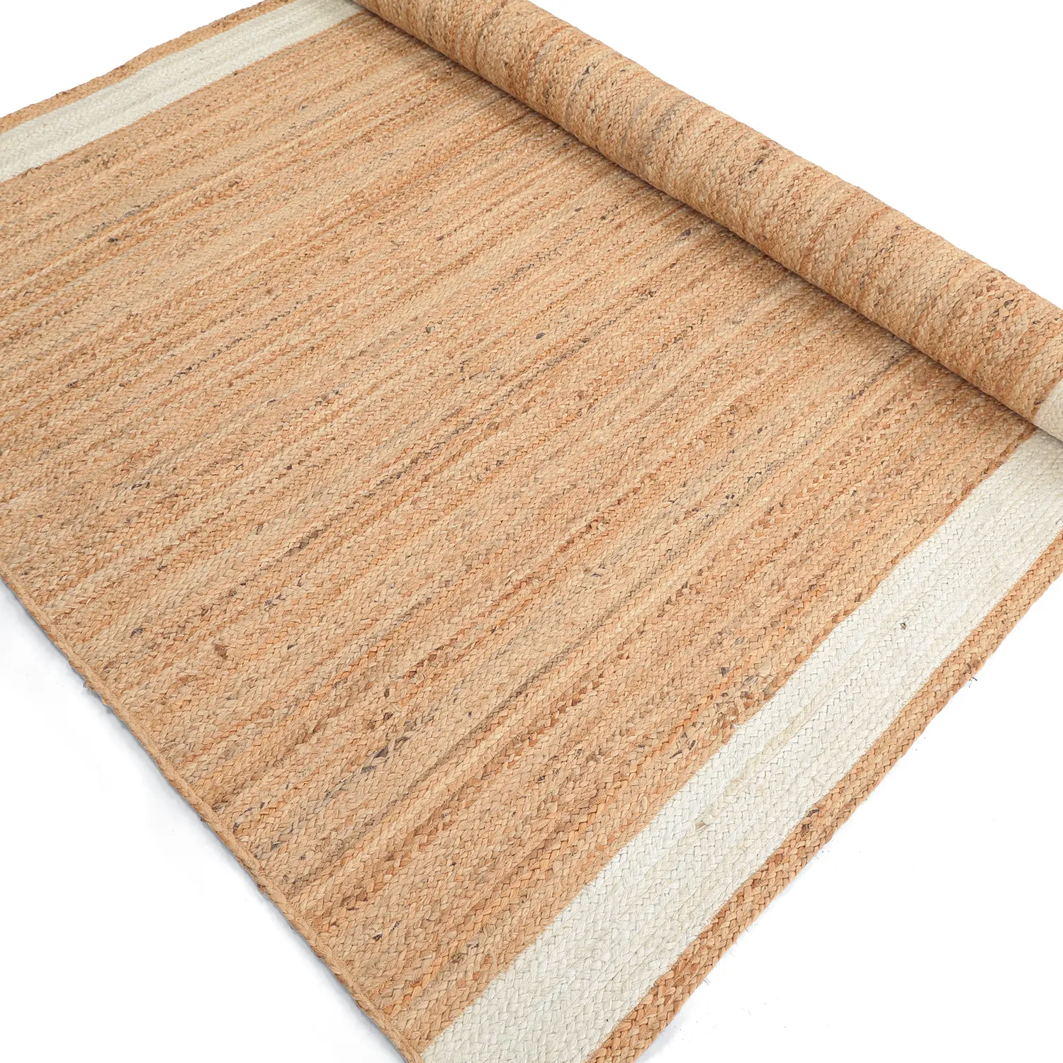 Tapete de juta - Senaki (natureza/branco)