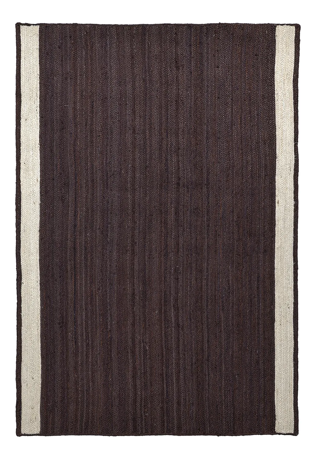 Tapete de juta - Senaki (taupe escuro/branco)