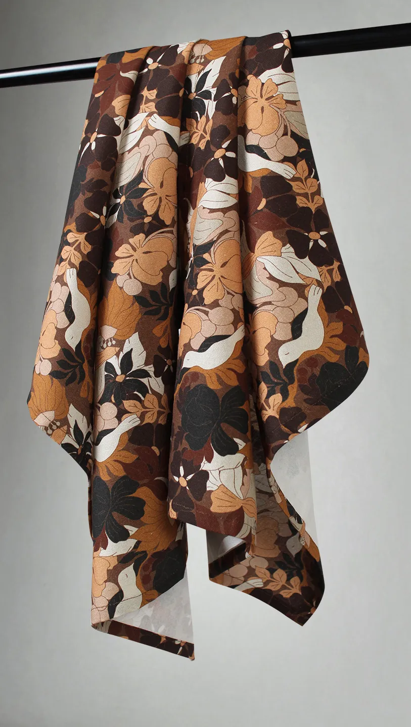 Pano de cozinha 2 unidades Asta (marrom)