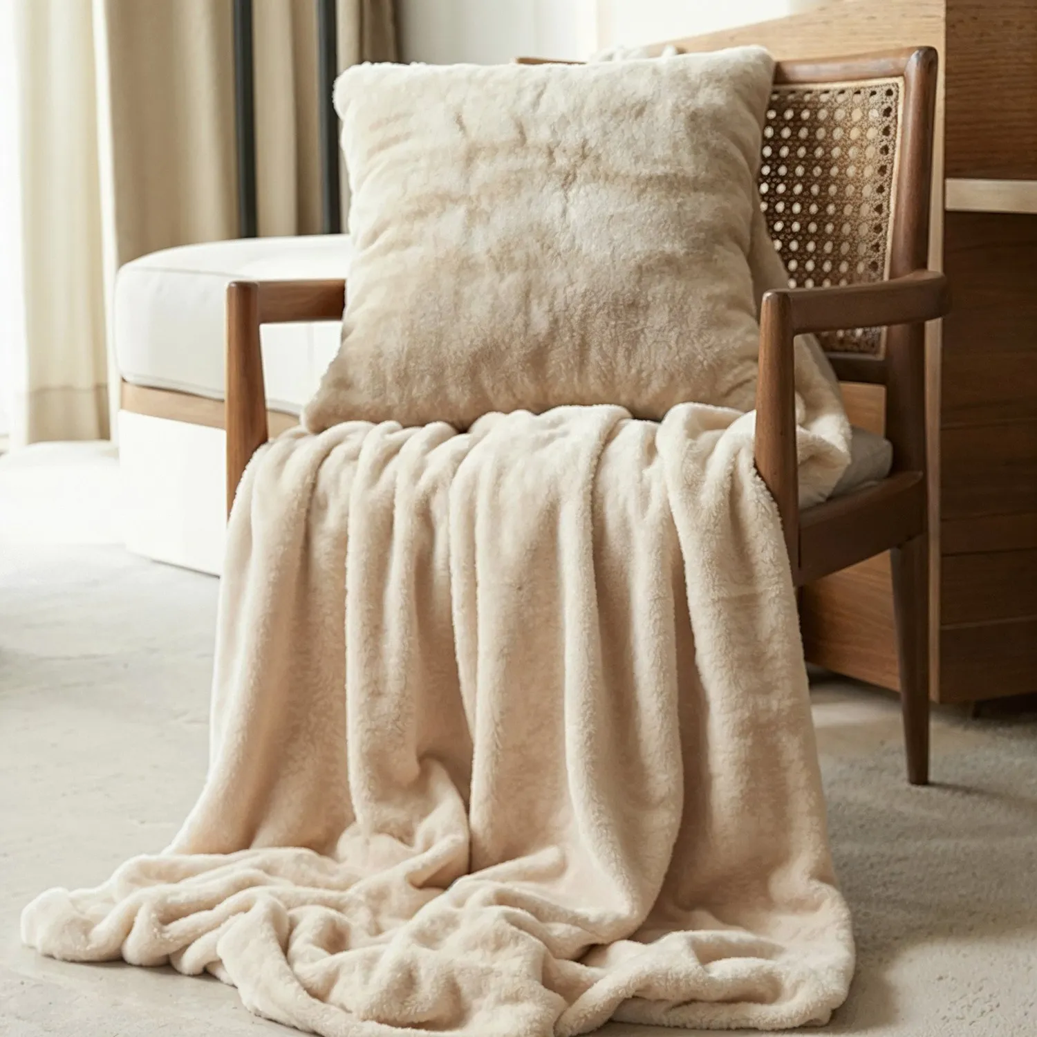 Capa de Almofada - Aranga Super Soft (bege)