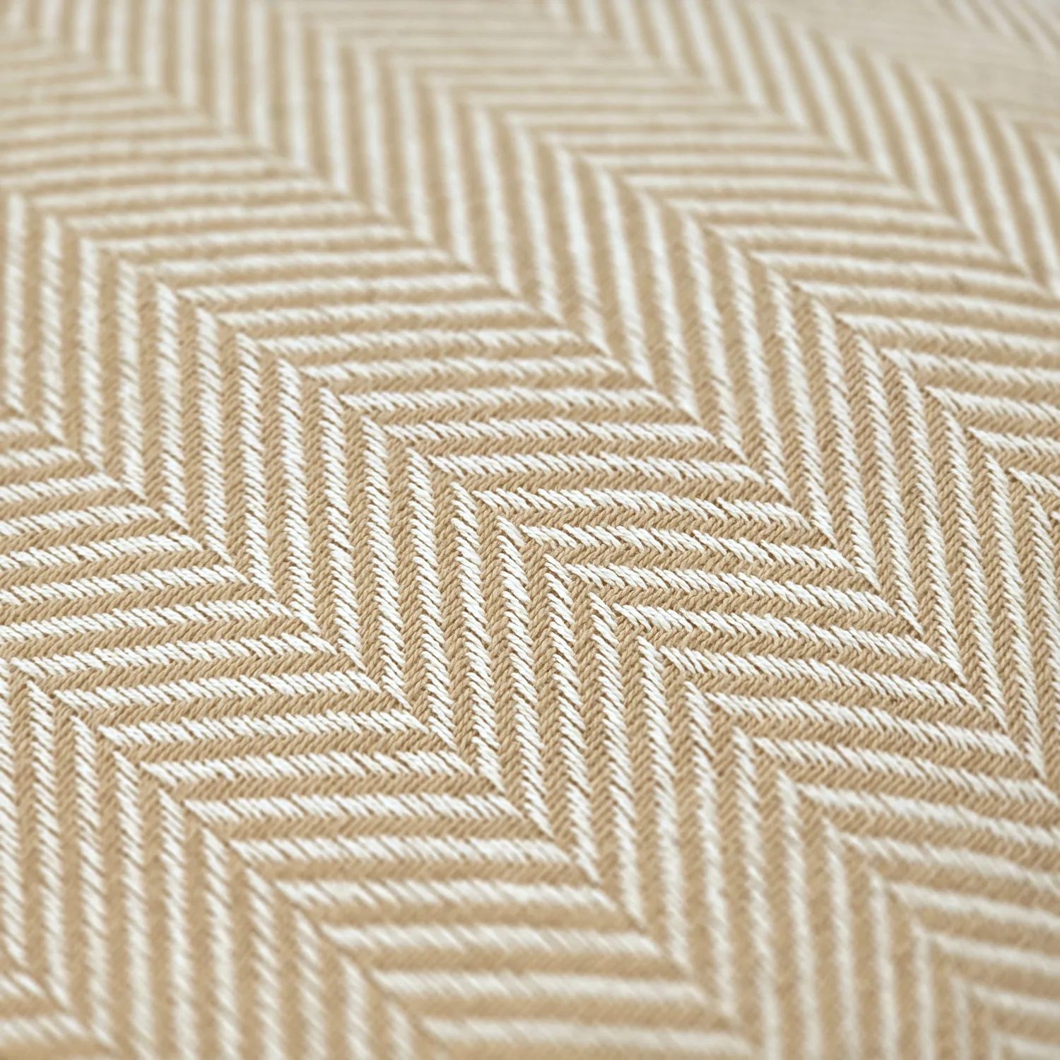 Capa de Almofada - Denisa Fishbone (bege/branco)
