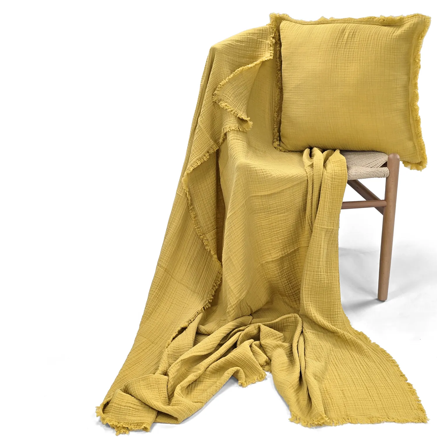 Capa de Almofada - Dorena (amarelo mostarda)