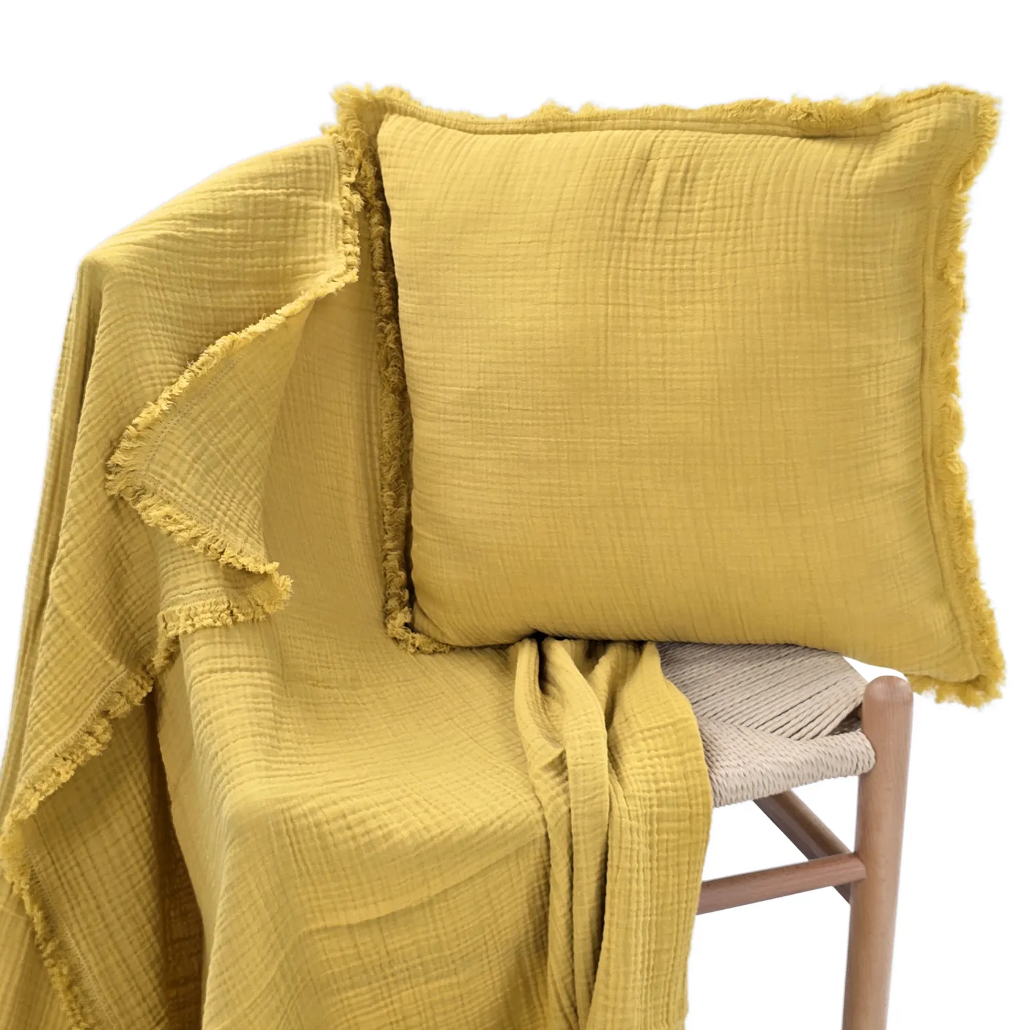 Capa de Almofada - Dorena (amarelo mostarda)