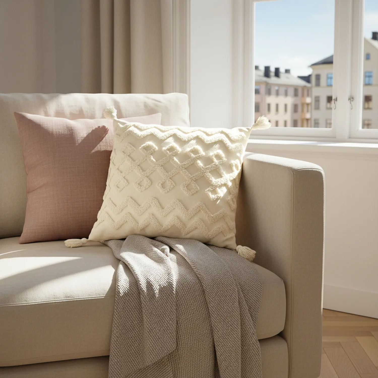 Capa de Almofada - Doria (off white)