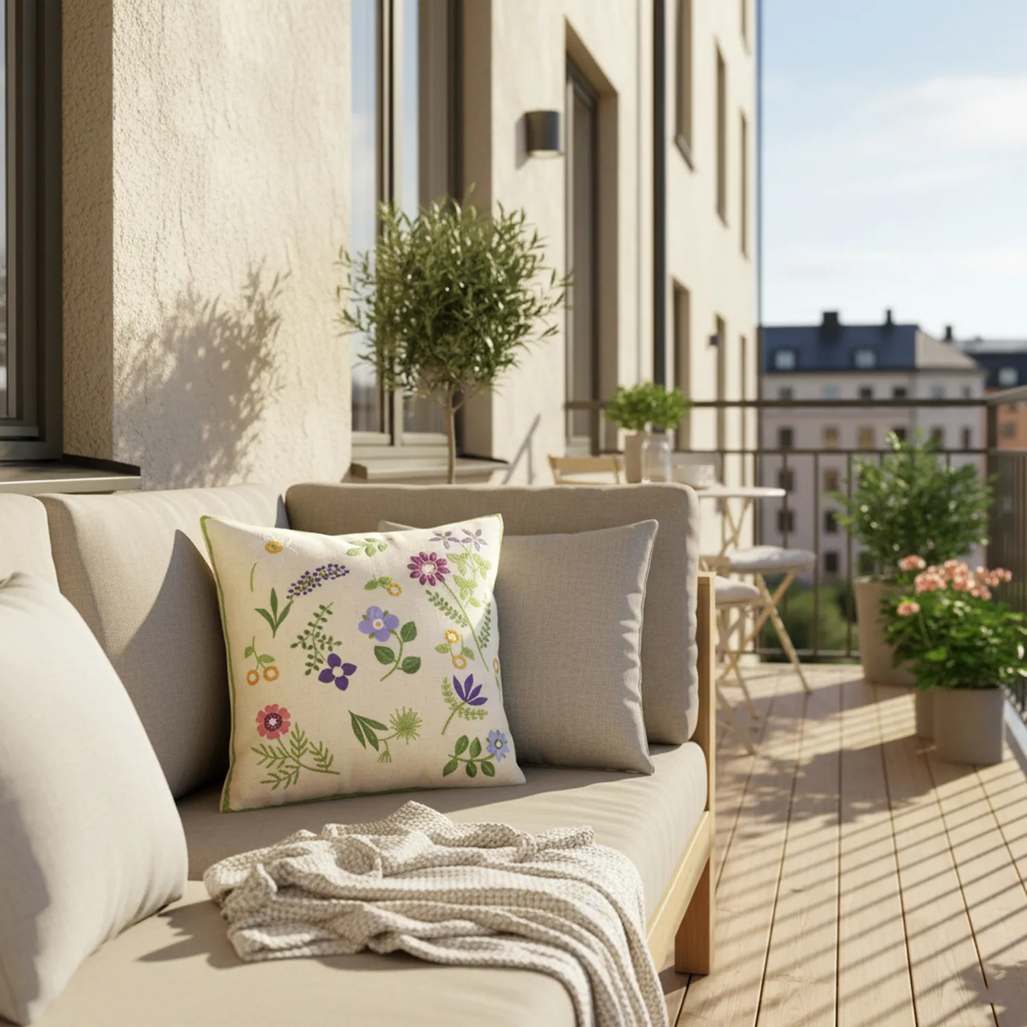 Capa de Almofada - Esbo Embroidered Cushion Cover (multi)