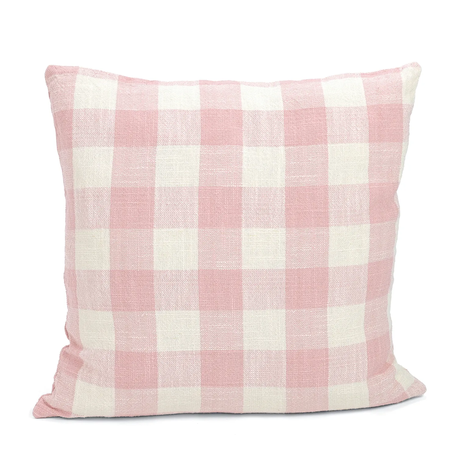 Capa de Almofada - Isela check cotton cushion cover (creme/rosa)