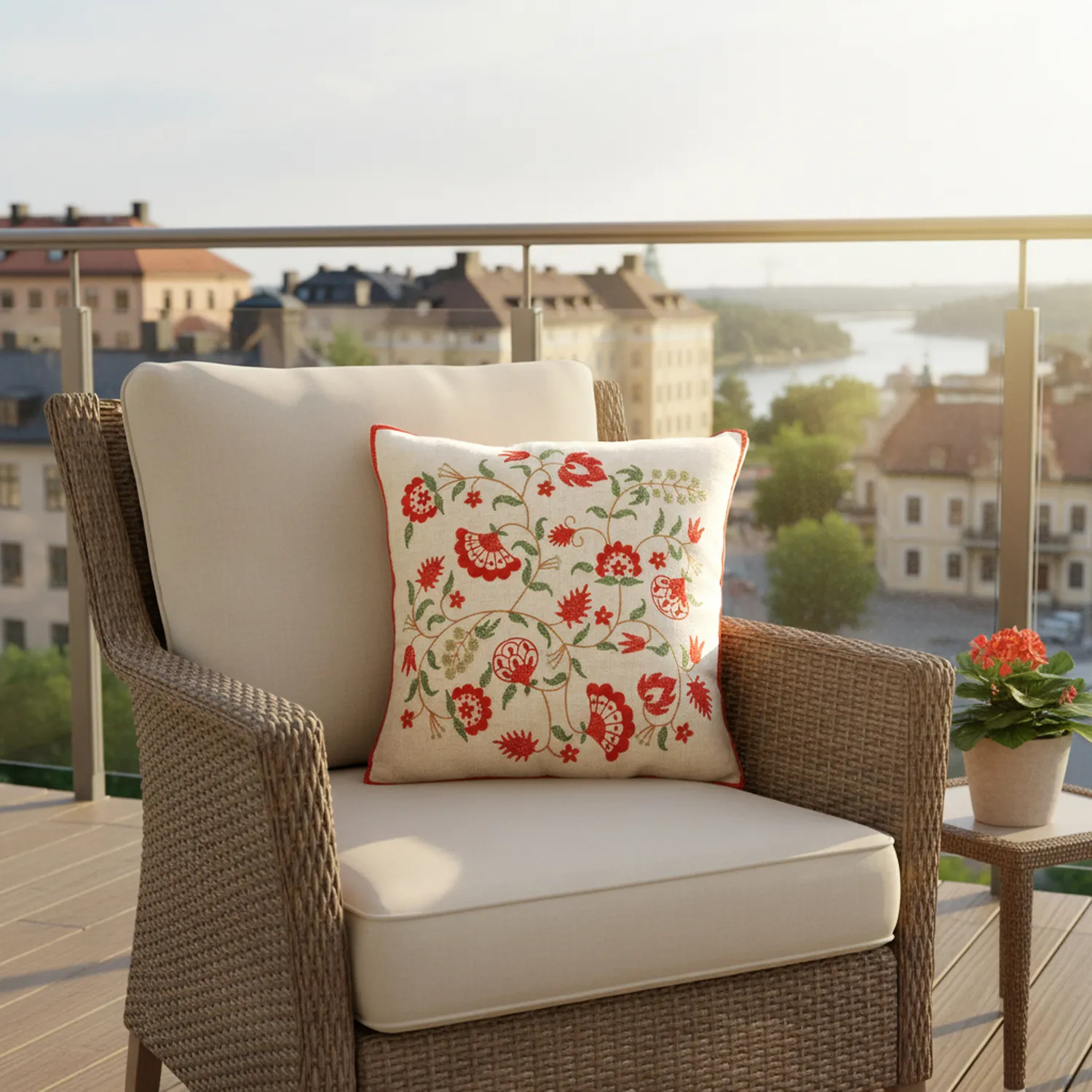 Capa de Almofada - Kalmar Embroidered Cushion Cover (multi)