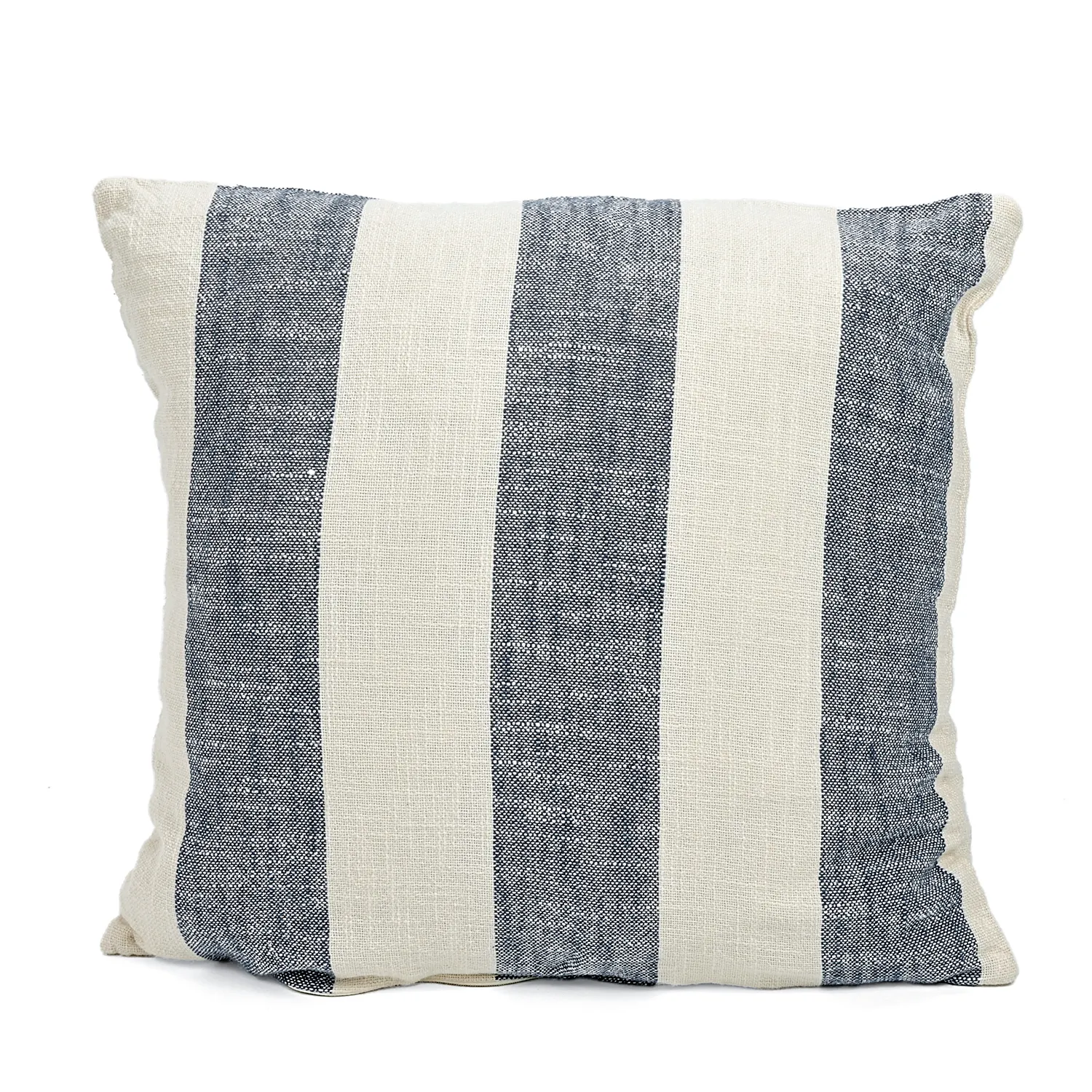 Capa de Almofada - Kora stripe cotton cushion cover (creme/azul marinho)