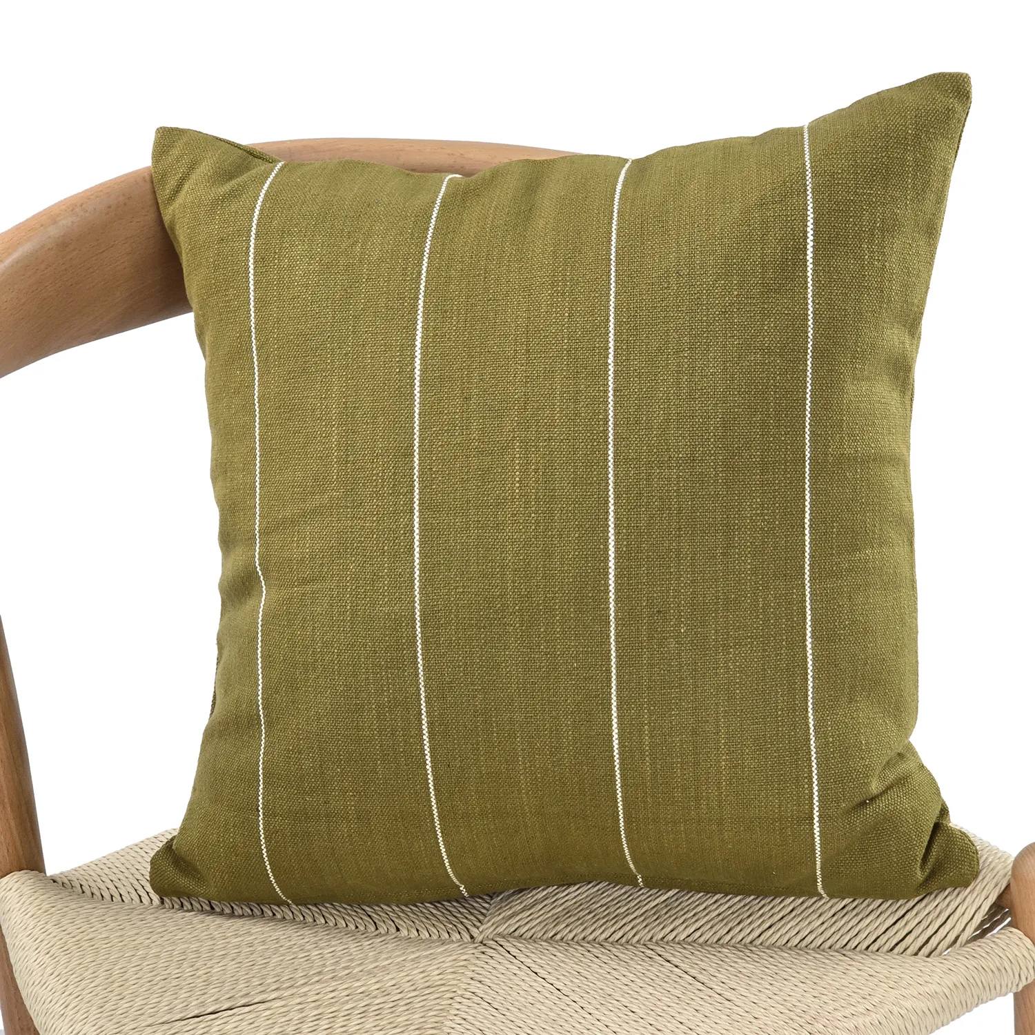 Capa de Almofada - Martina Stripe (verde/branco)
