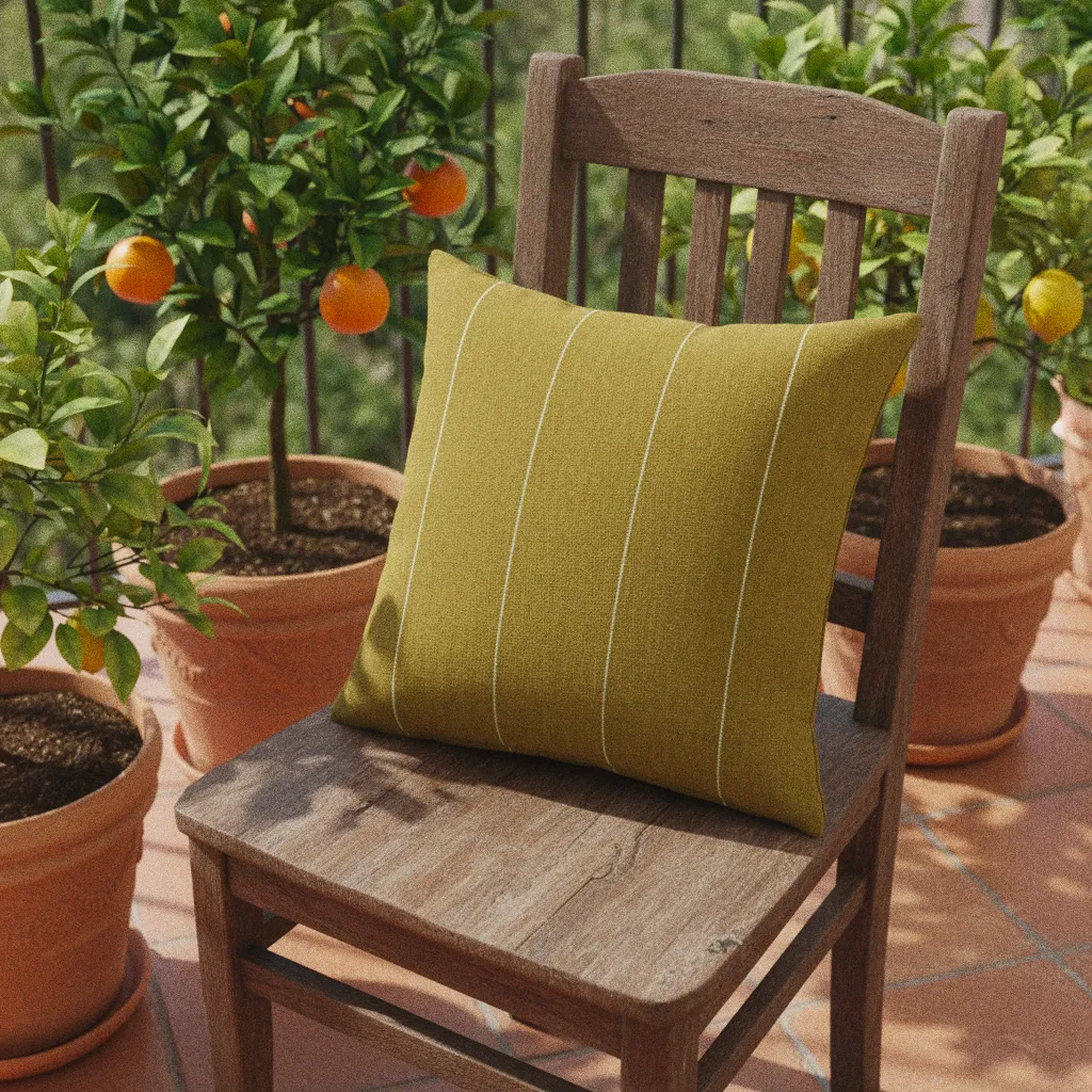 Capa de Almofada - Martina Stripe (verde/branco)