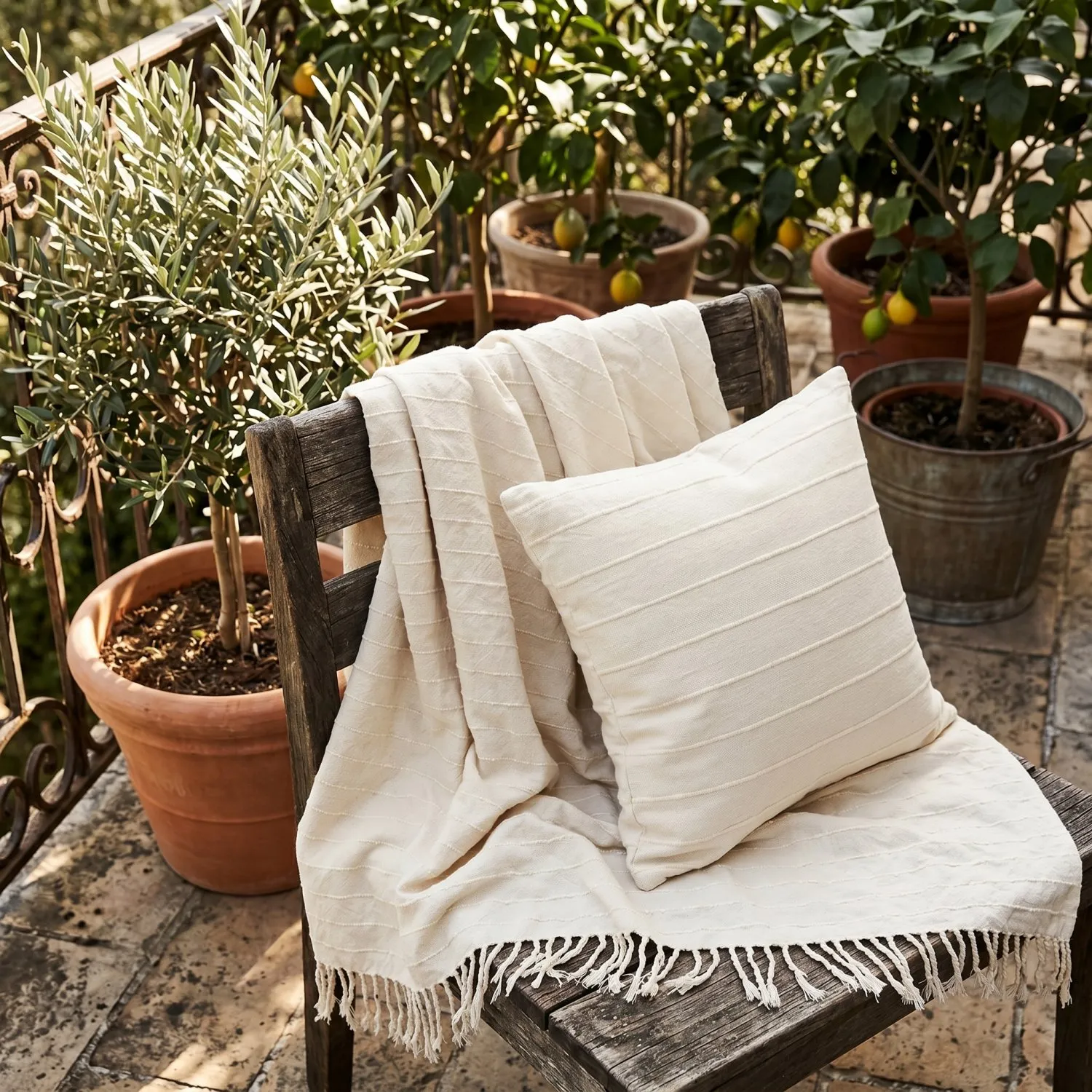 Capa de Almofada - Nalani cotton cushion cover (creme)