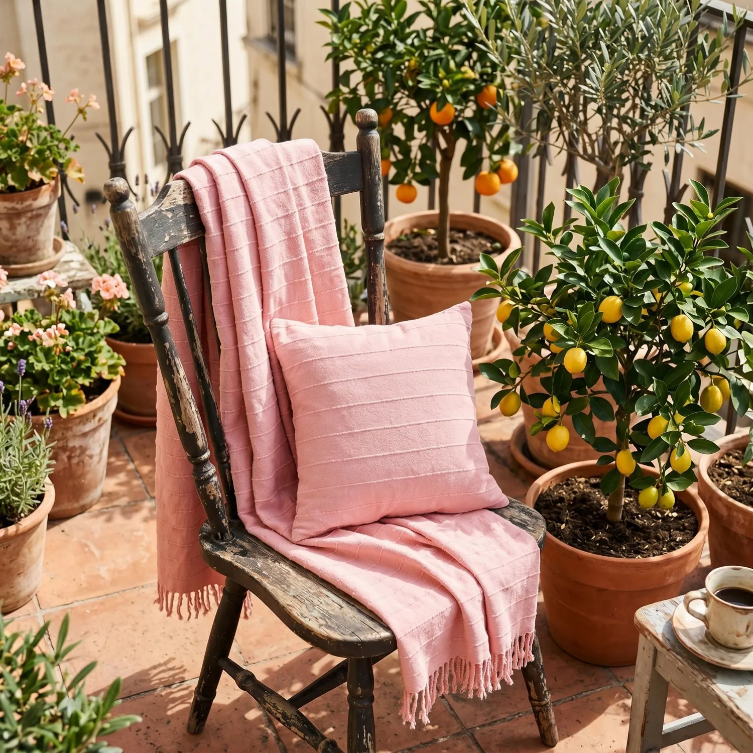 Capa de Almofada - Nalani cotton cushion cover (rosa)