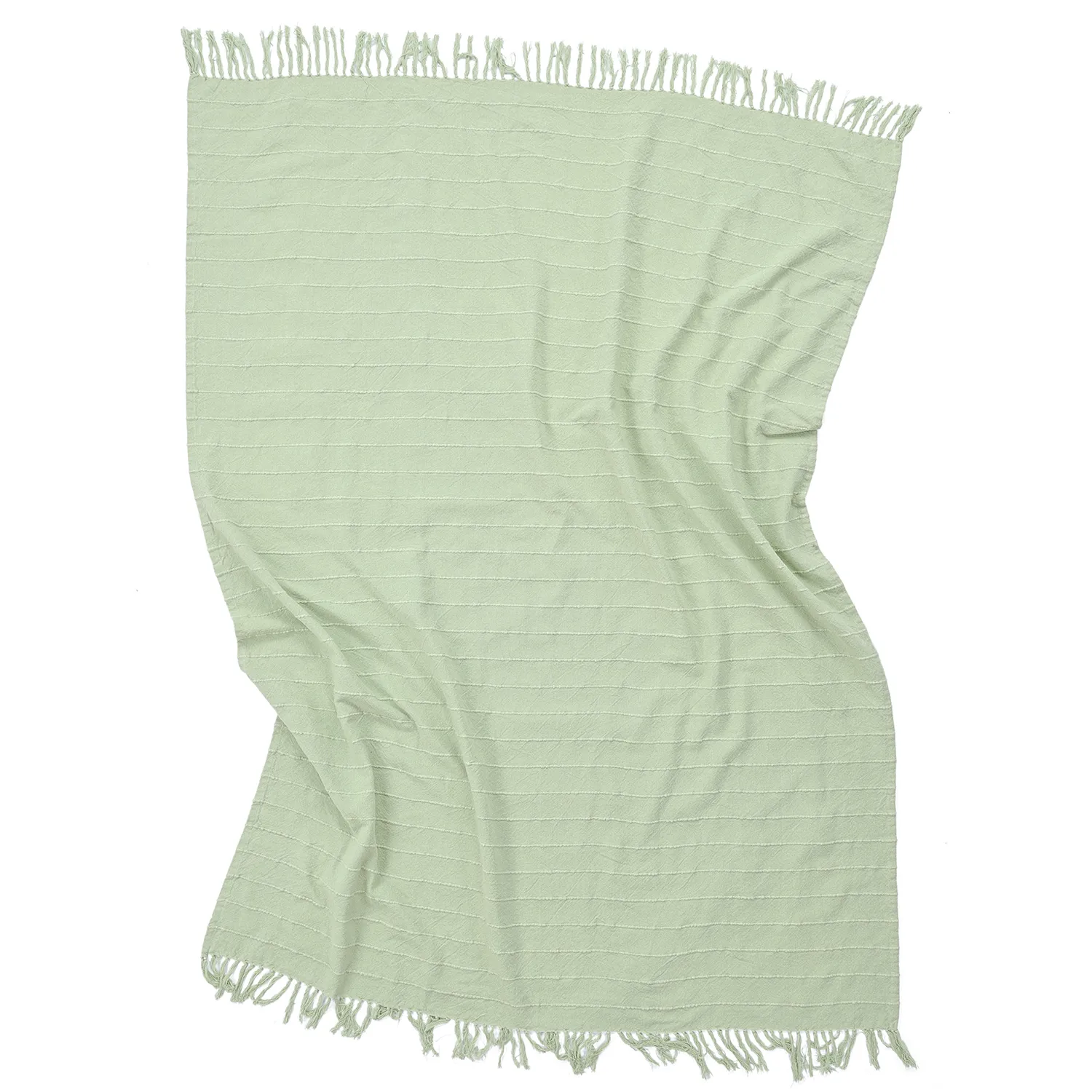 Cobertores - Nalani cotton throw (verde claro)