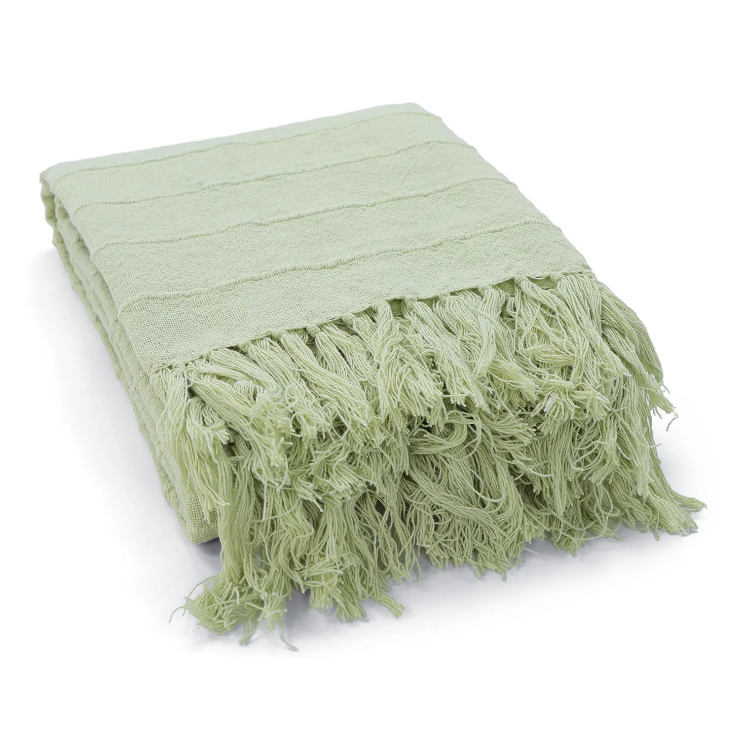 Cobertores - Nalani cotton throw (verde claro)