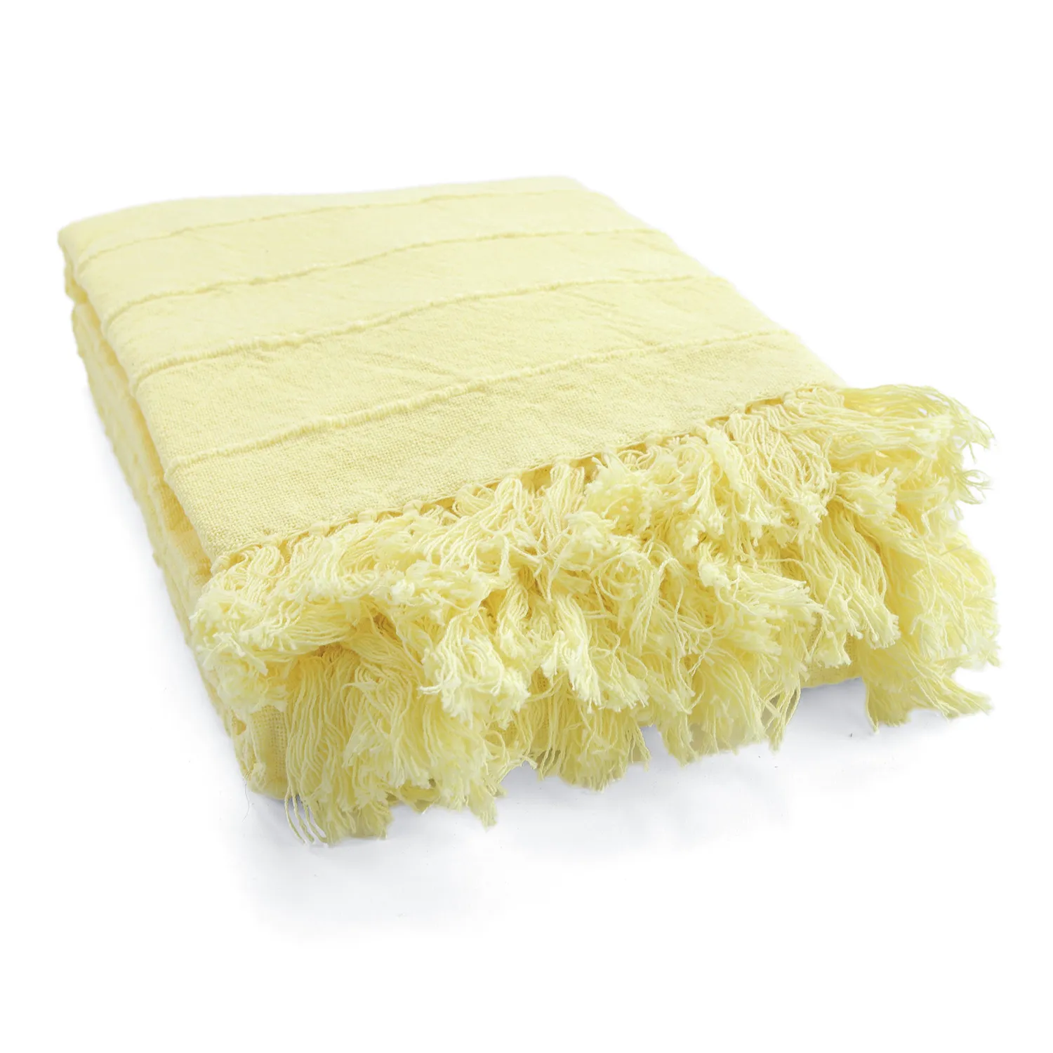 Cobertores - Nalani cotton throw (amarelo claro)