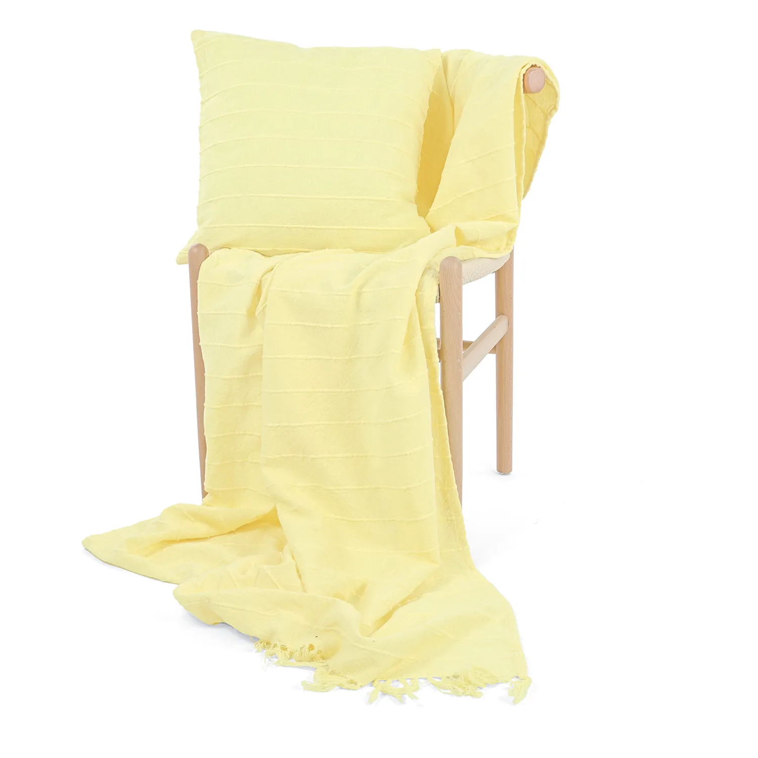 Cobertores - Nalani cotton throw (amarelo claro)