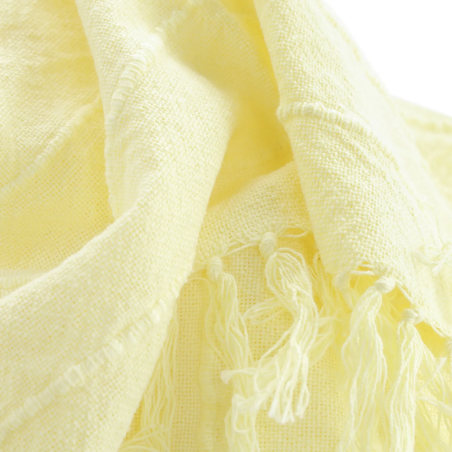 Cobertores - Nalani cotton throw (amarelo claro)