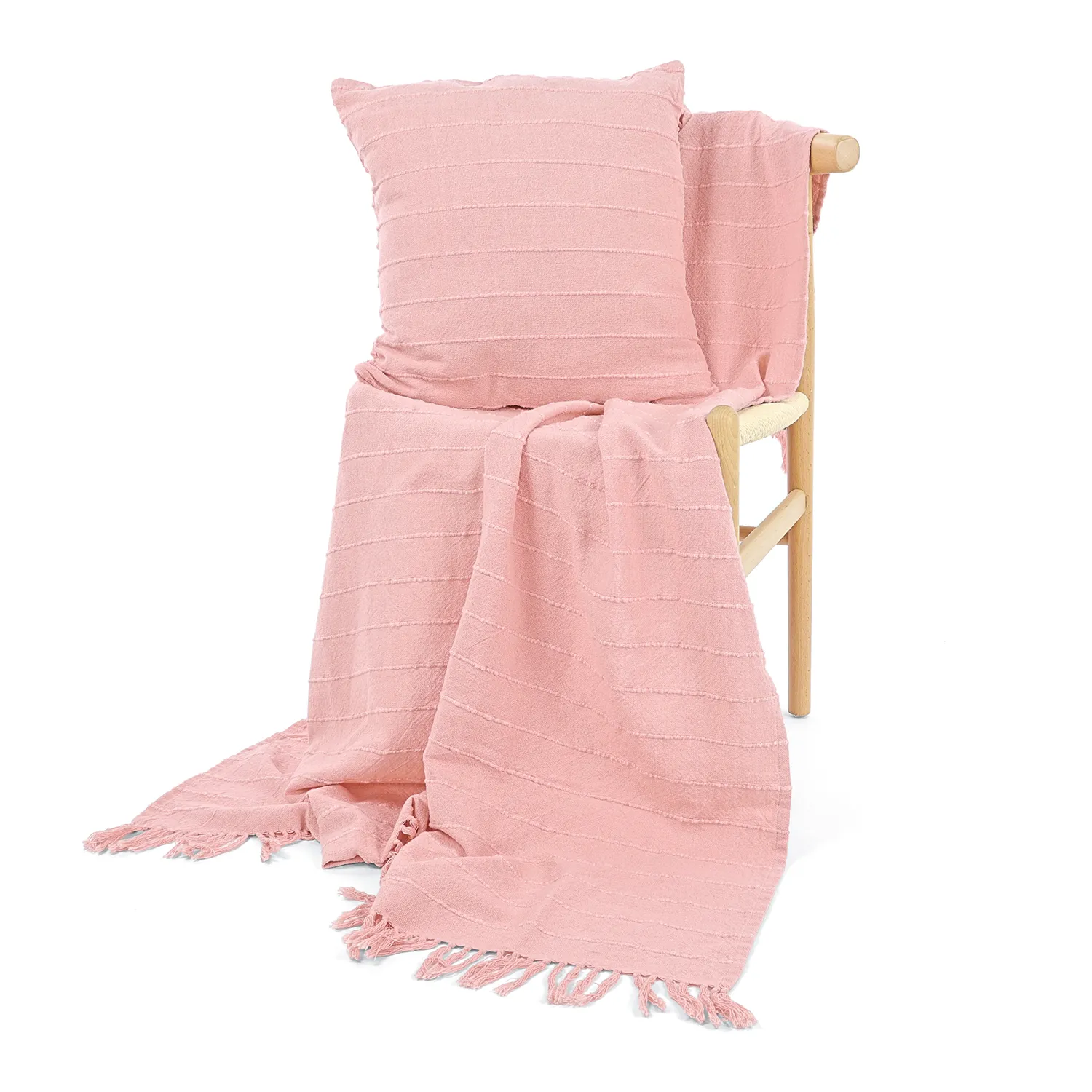 Cobertores - Nalani cotton throw (rosa)