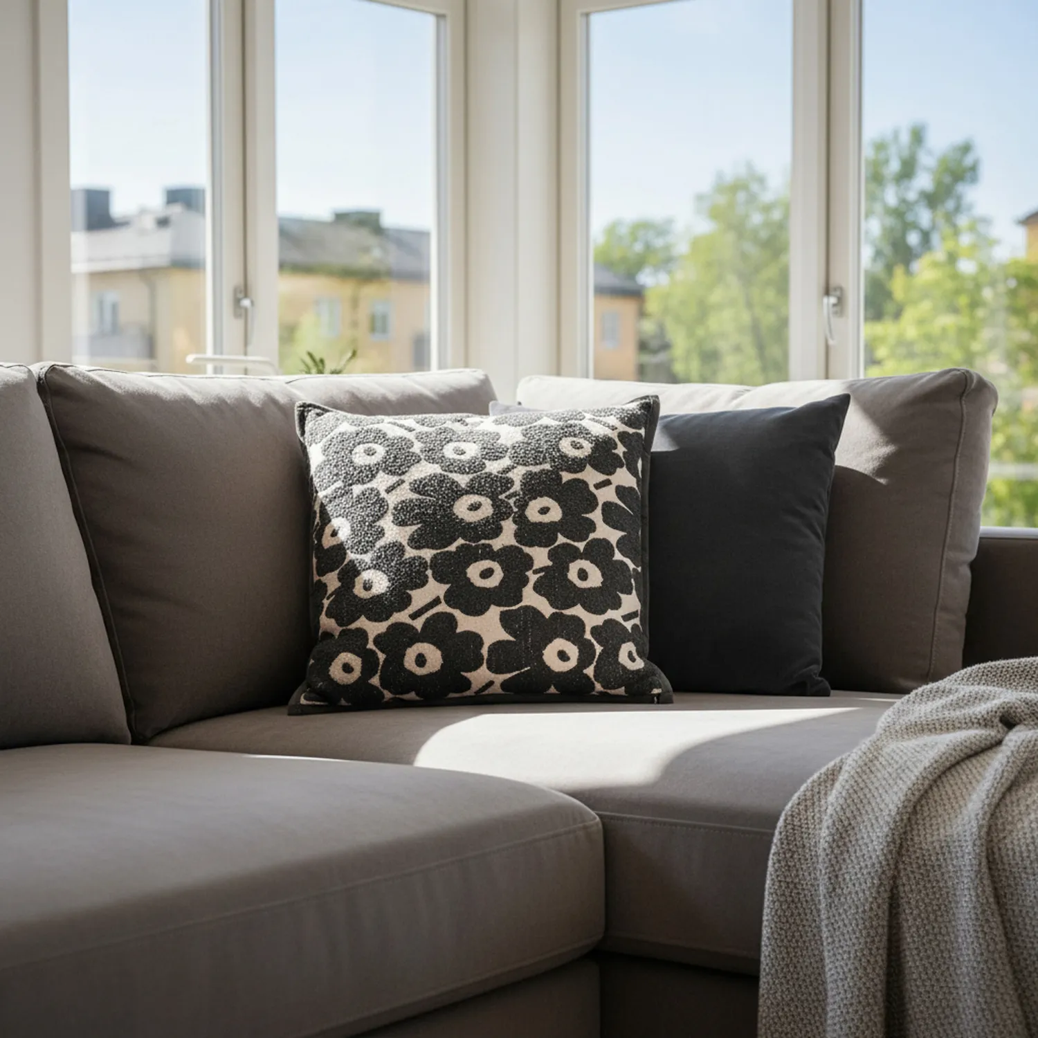 Capa de Almofada - Onsala (preto/branco)