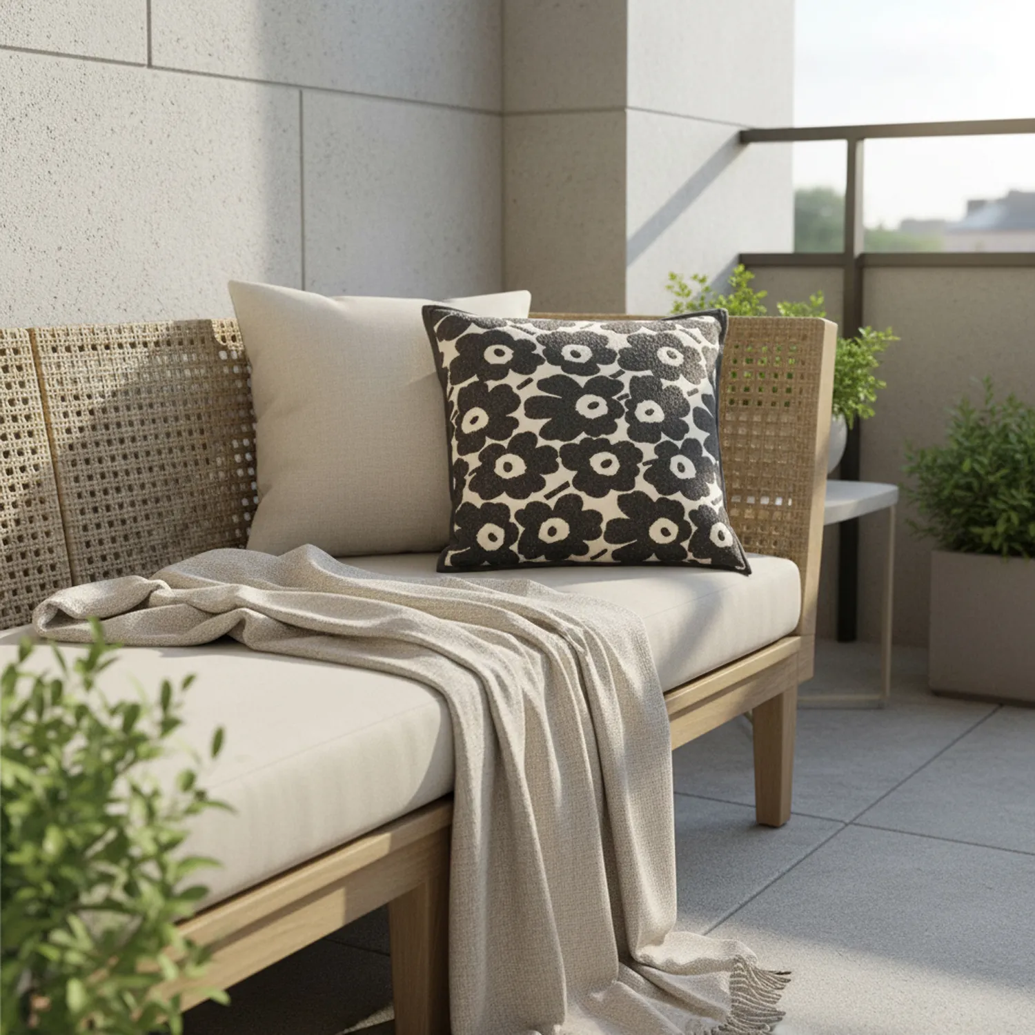 Capa de Almofada - Onsala (preto/branco)