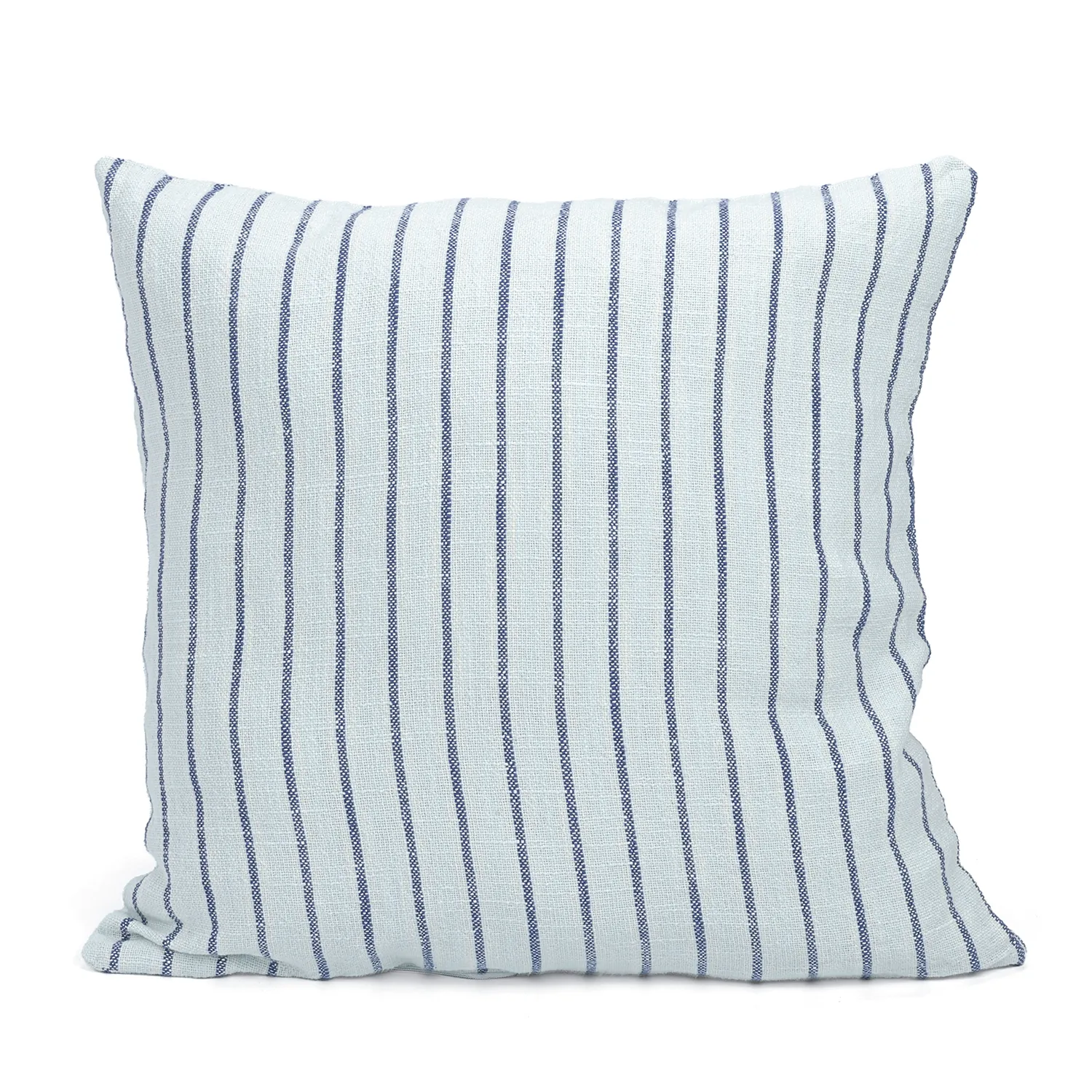 Capa de Almofada - Rumi stripe cotton cushion cover (azul claro/azul marinho/creme)