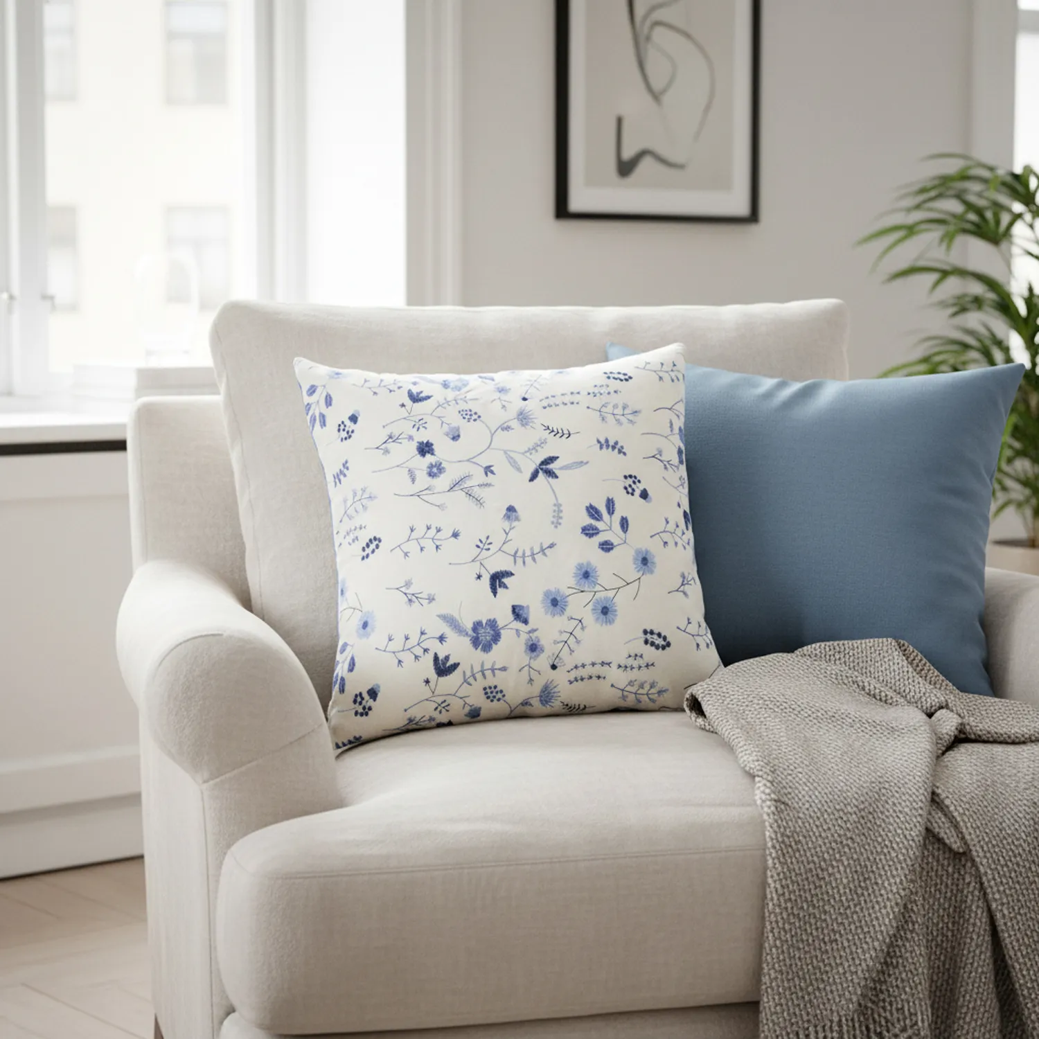 Capa de Almofada - Stavanger Embroidered Cushion Cover (multi)