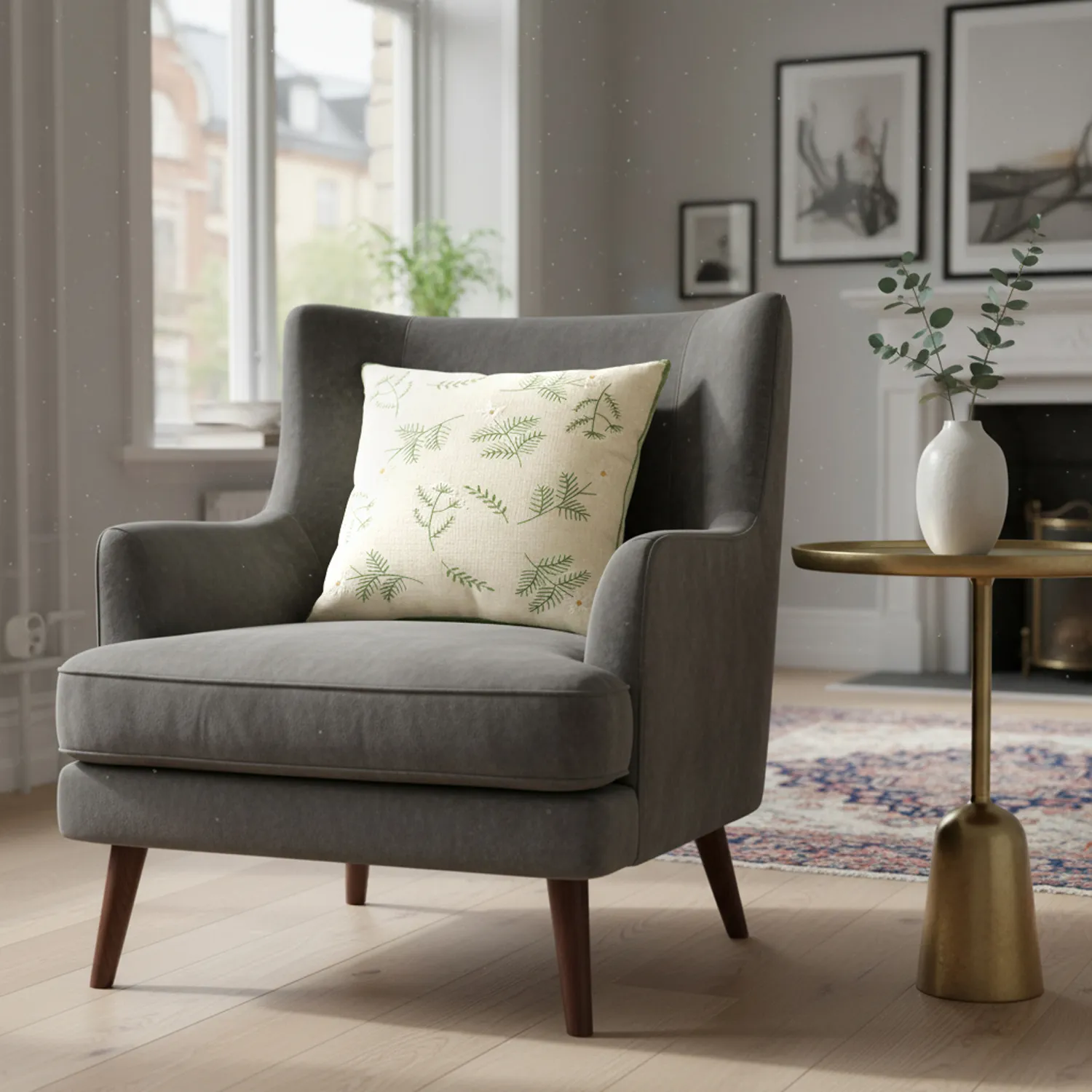 Capa de Almofada - Vasa Embroidered Cushion Cover (multi)