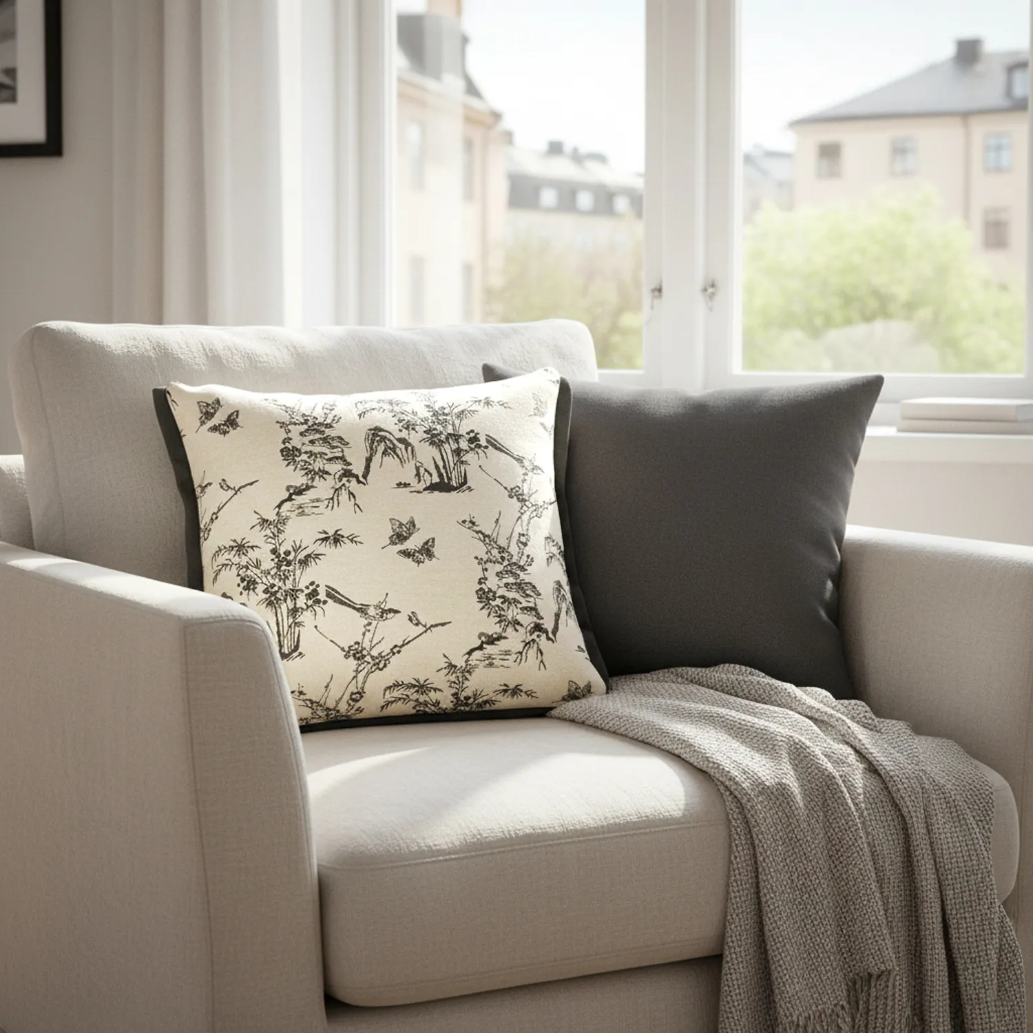 Capa de Almofada - Viborg Embroidered Cushion Cover (multi)