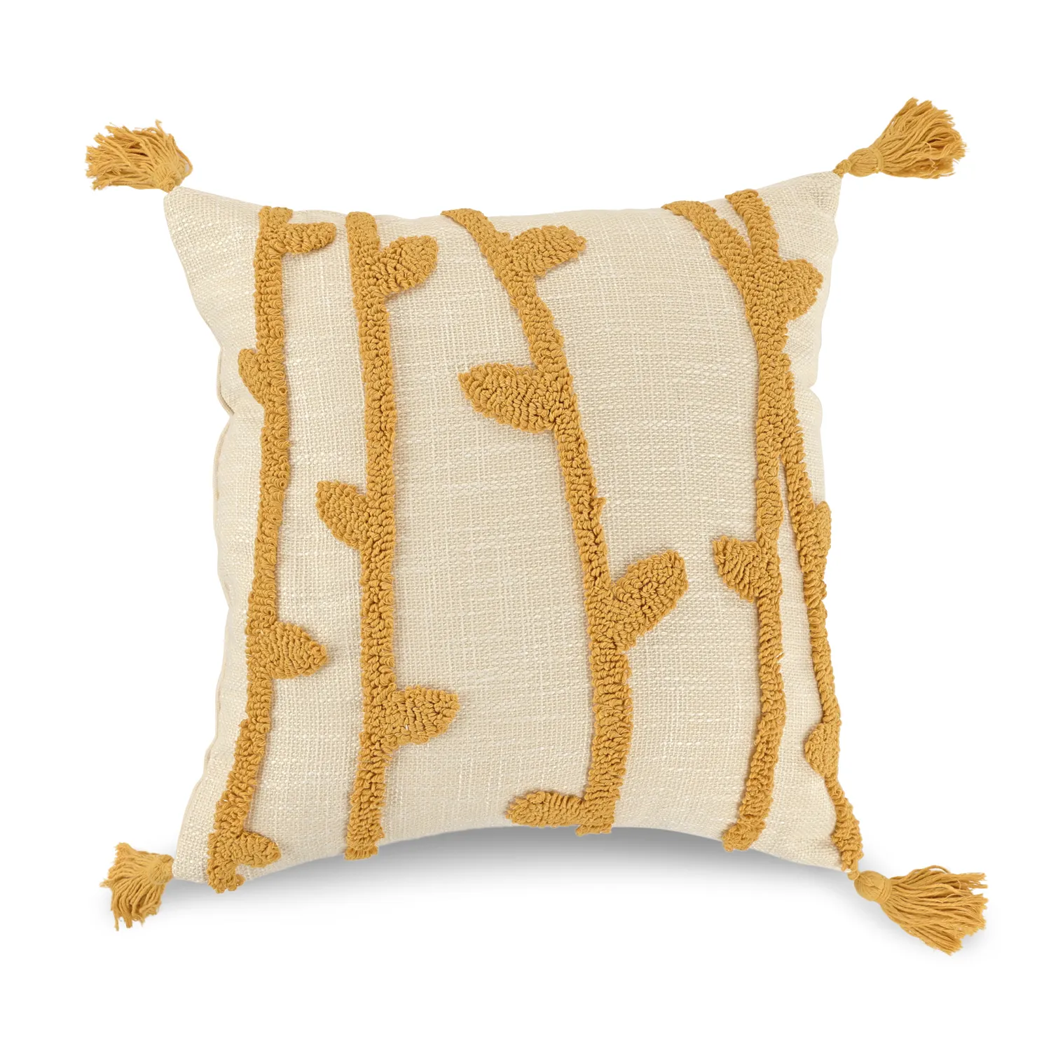 Capa de Almofada - Vine (branco/amarelo)
