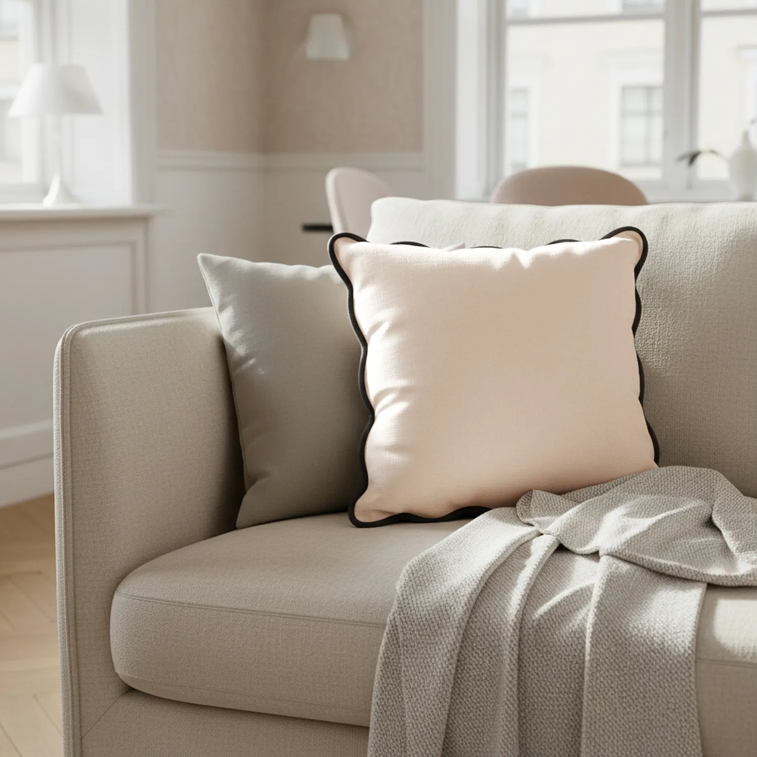 Capa de Almofada - Yrsa (bege claro)