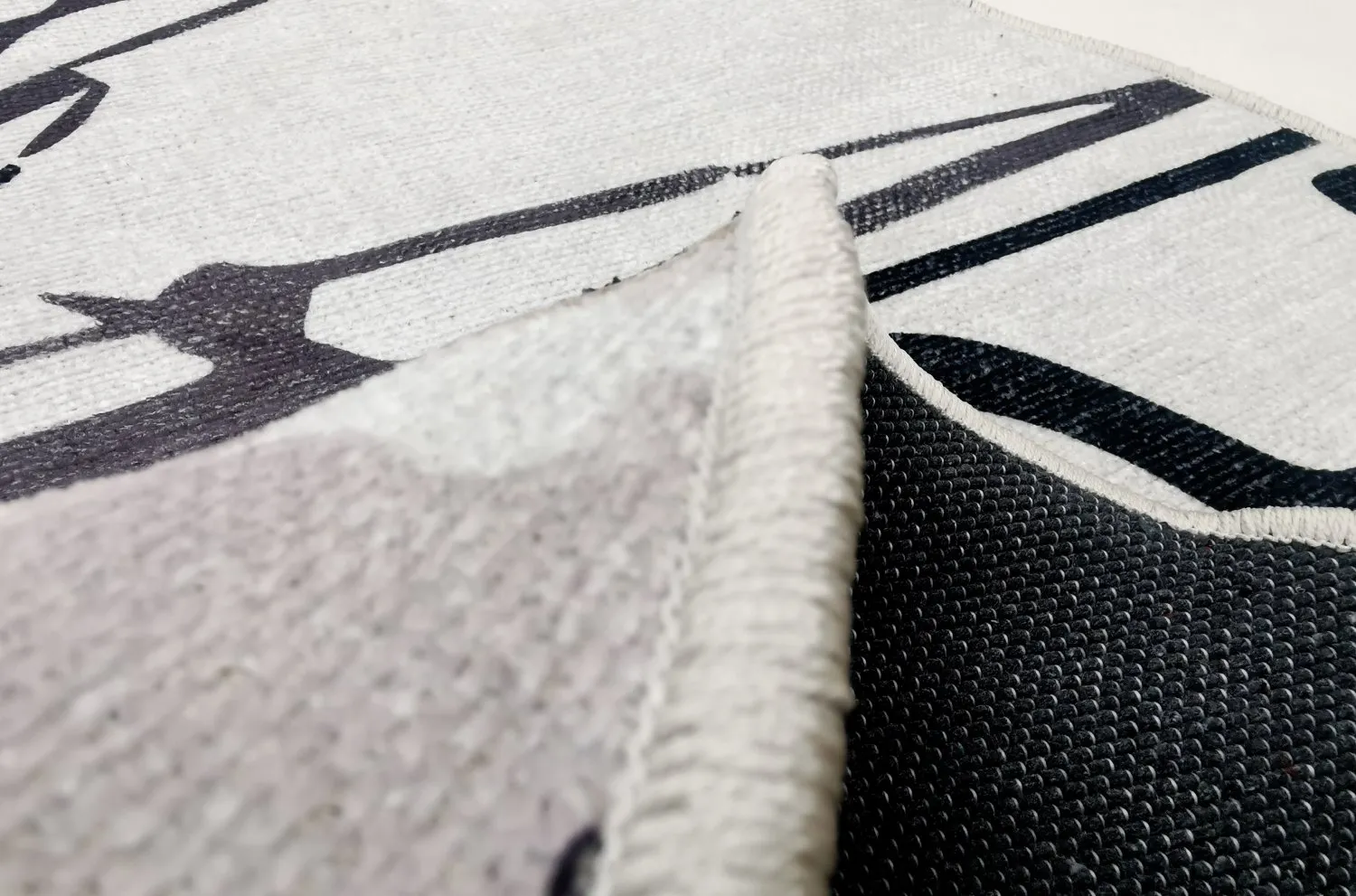 Tapete redondo - Lawrance (cinza/branco)