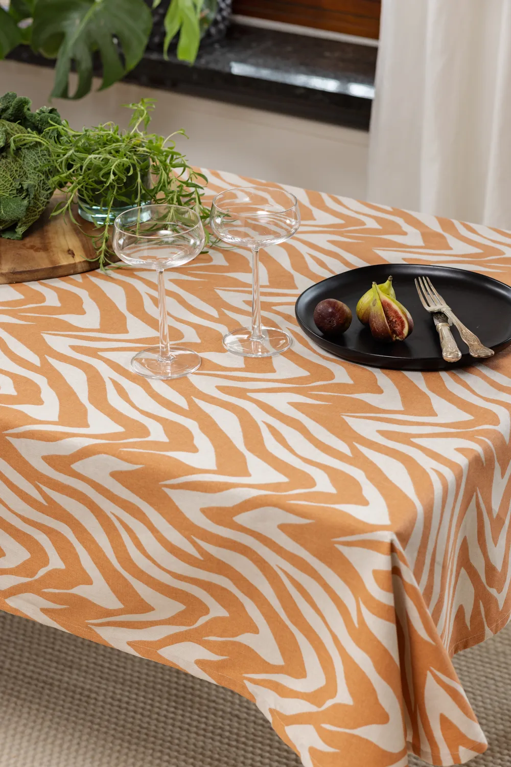 Toalha de mesa de algodão Laura (laranja)