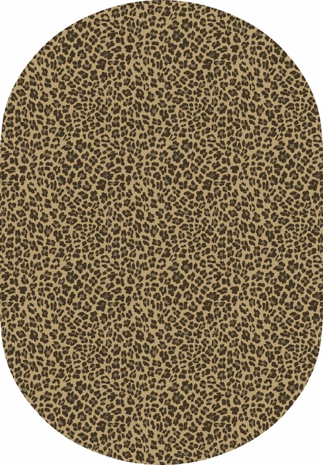 Tapete oval - Leopard (marrom)