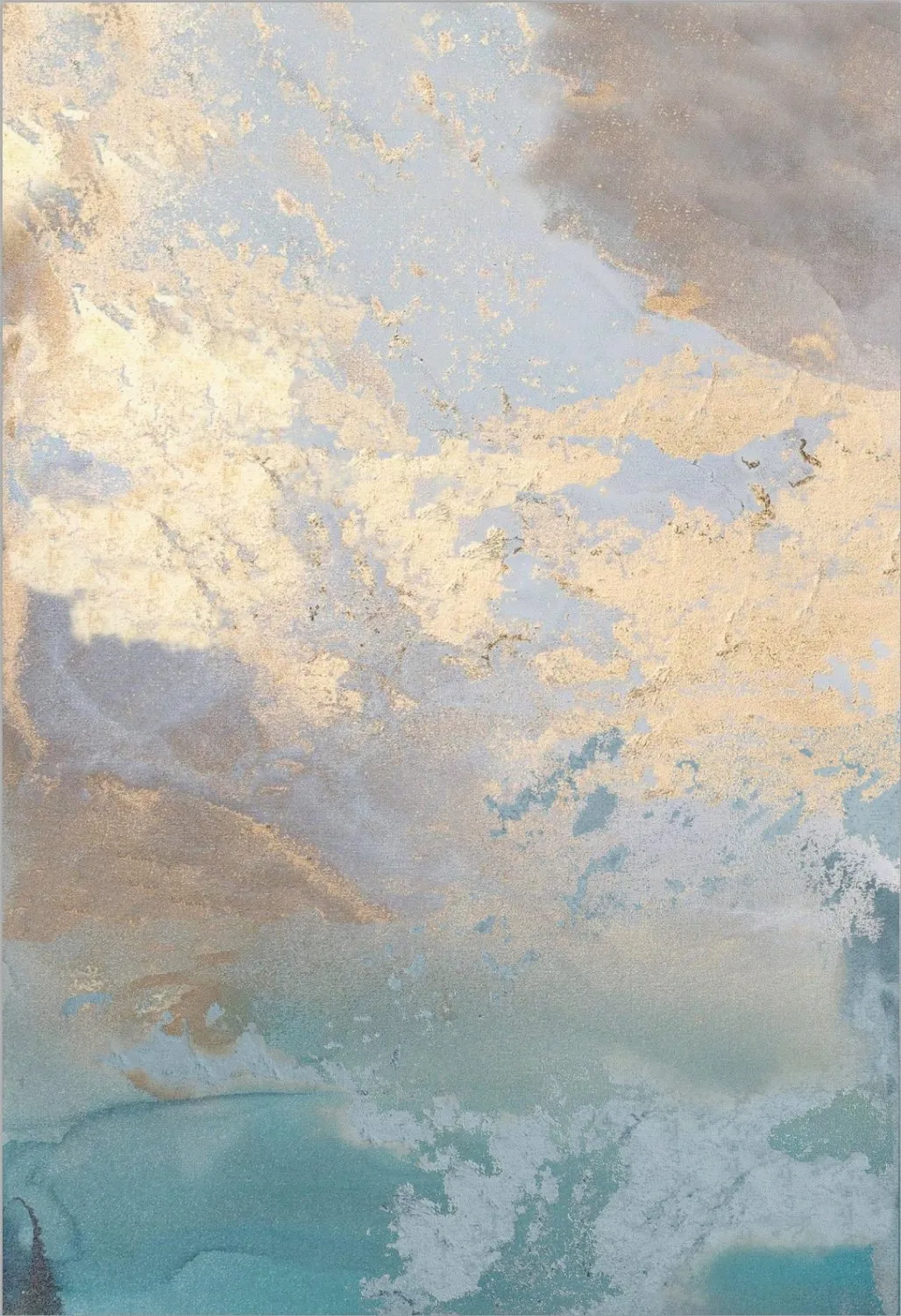 Tapete Wilton - Lesley (azul/cinza/turquesa)