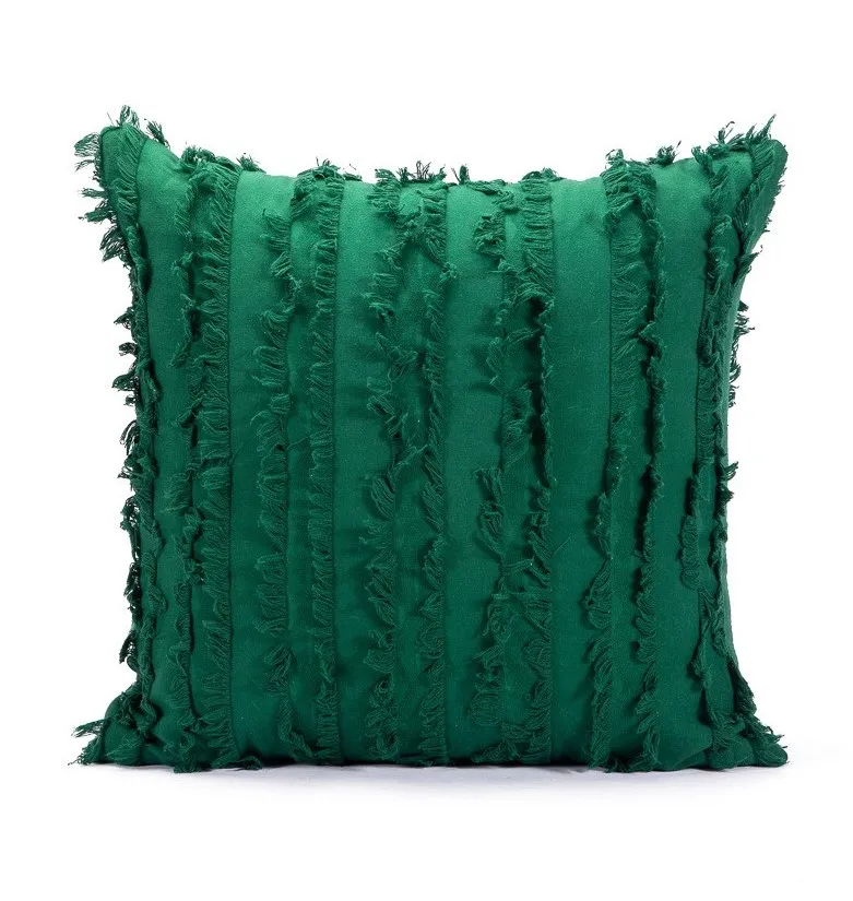 Capa de Almofada - Boho Linen 45 x 45 cm (verde)