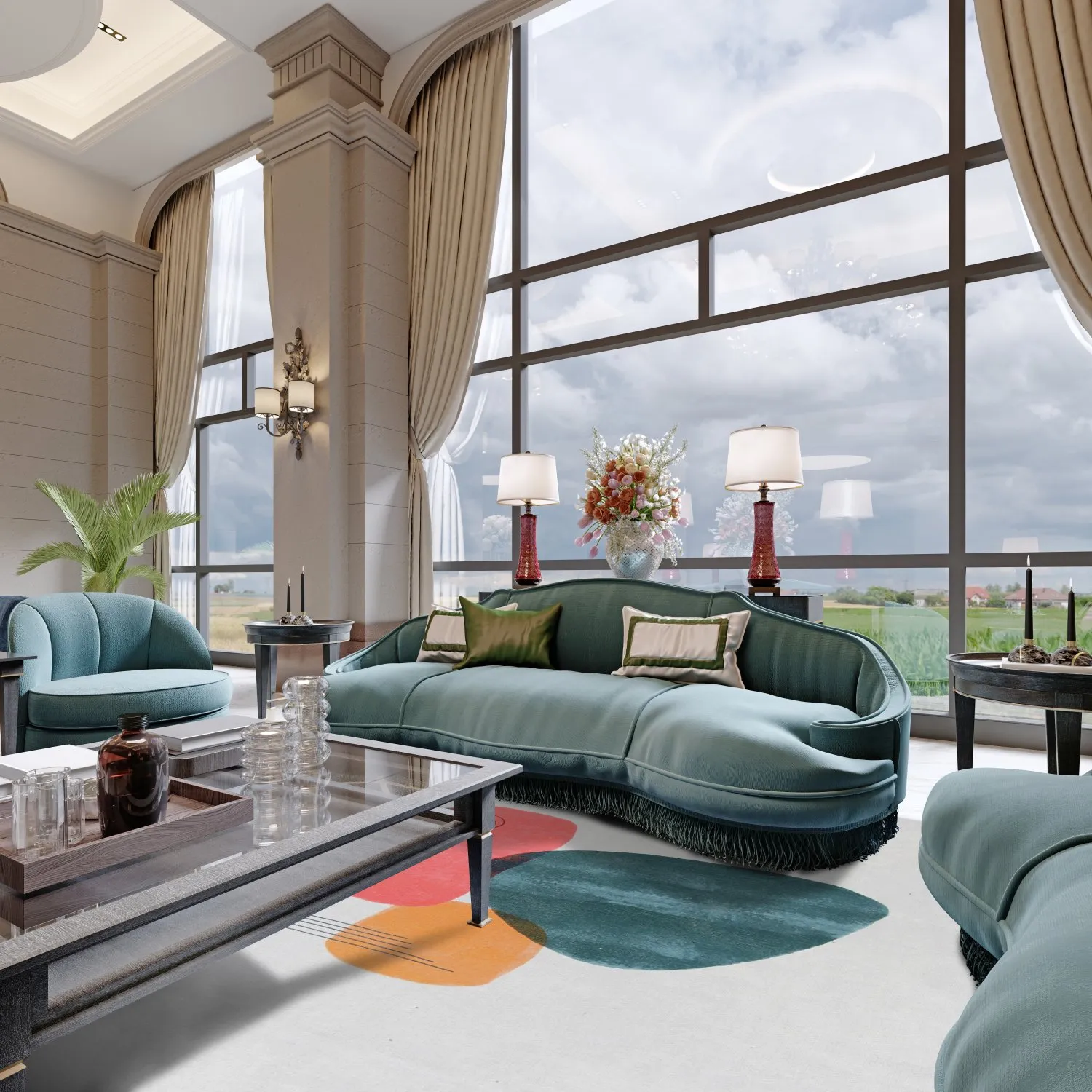 Tapete Wilton - Menton (multicolorido)