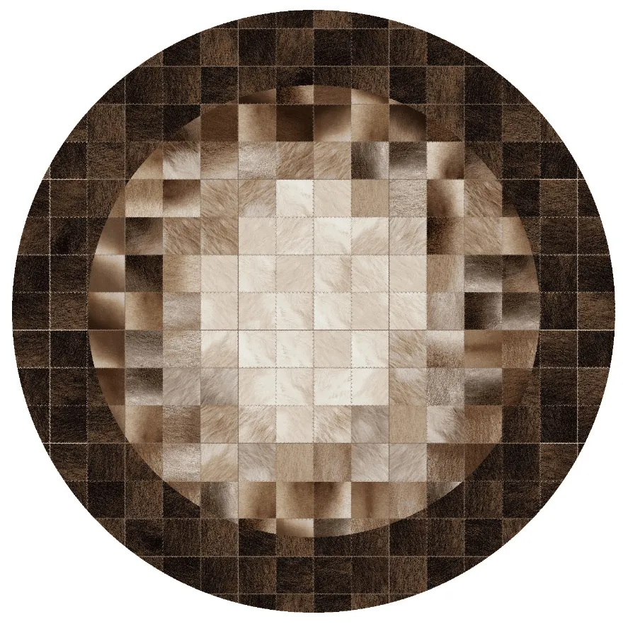 Tapete redondo - Livada (marrom/multicolorido)