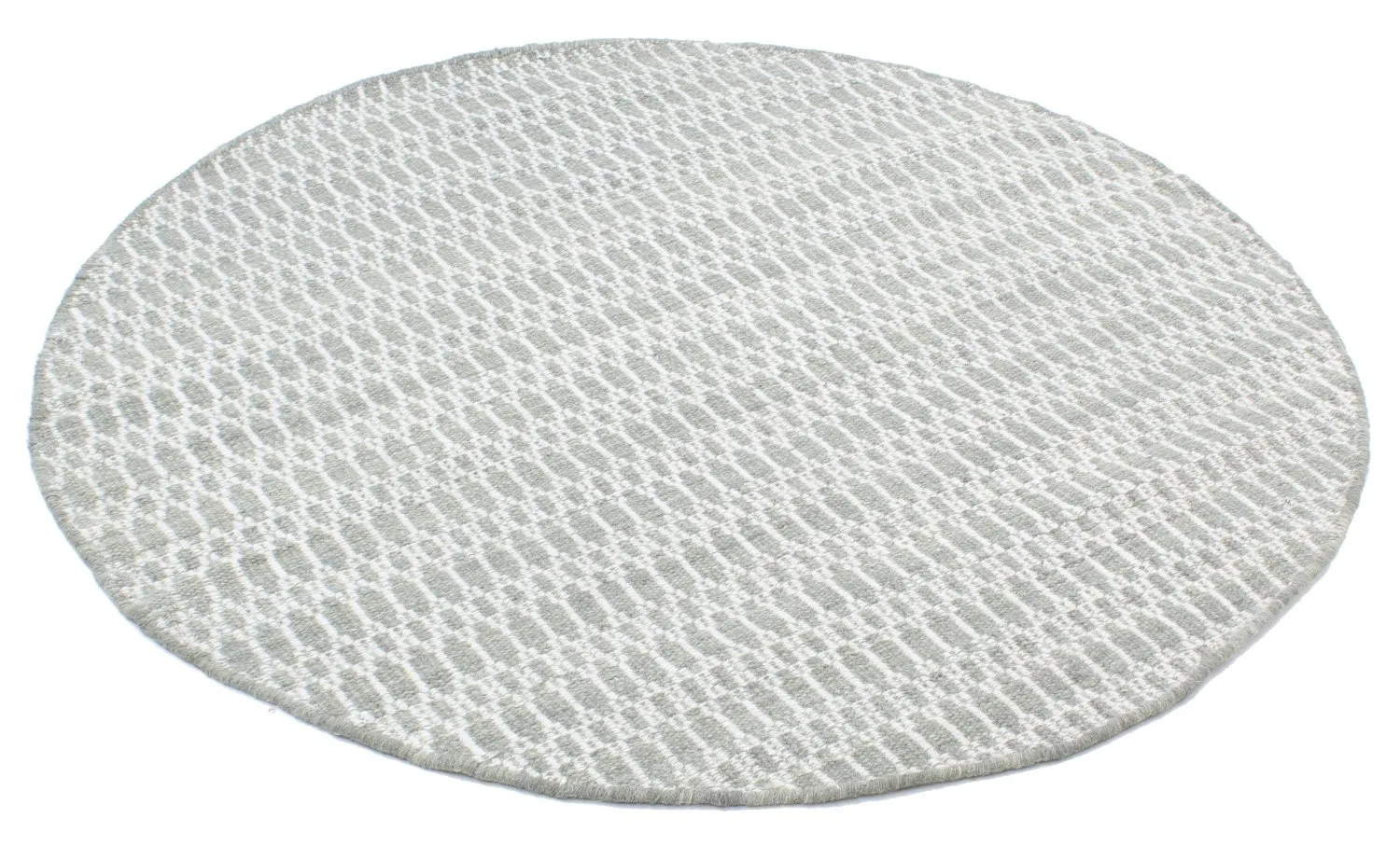 Tapete redondo - Long Stitch (cinza)