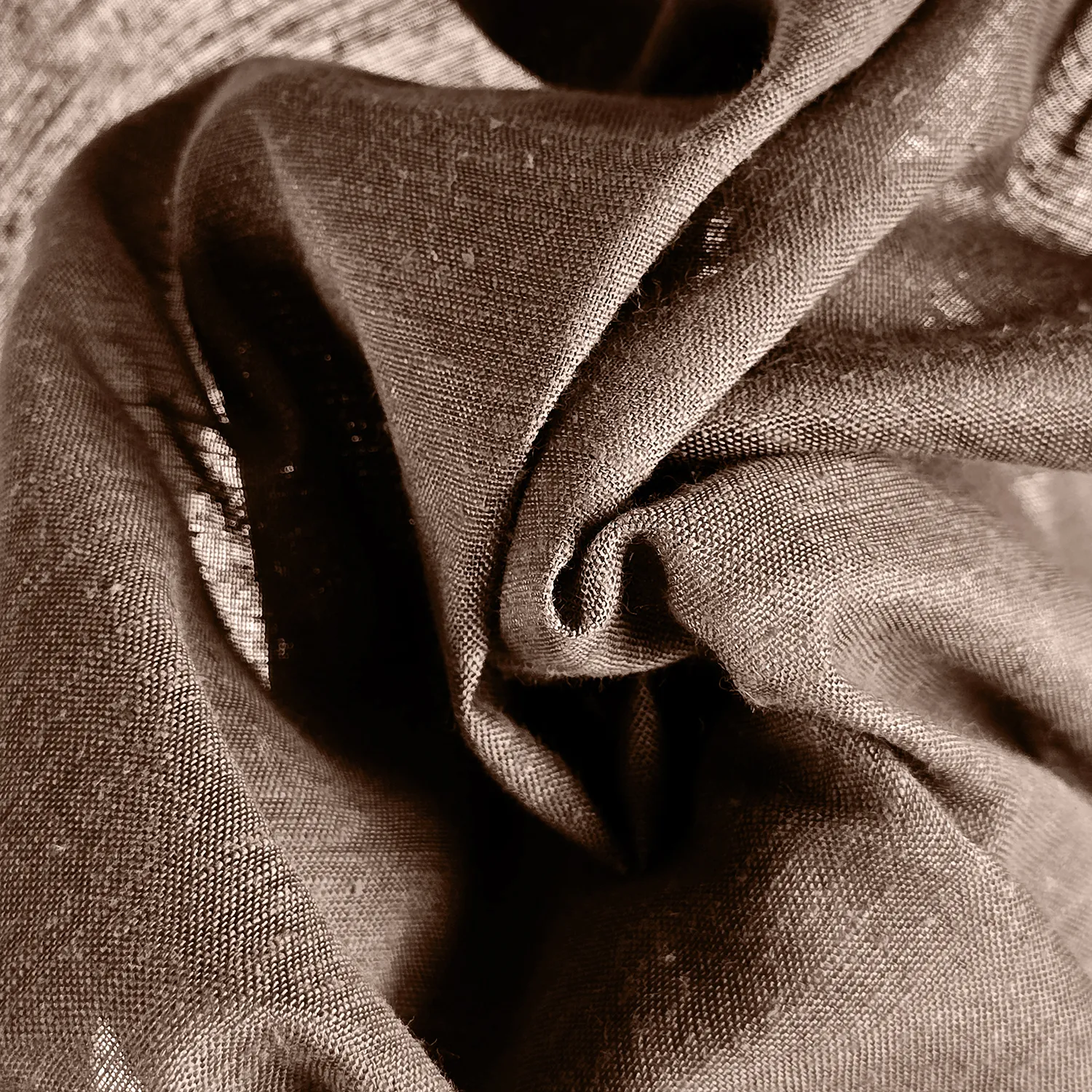 Cortinas Pack de 2 - Cortina mistura de linho Lumira (marrom escuro)