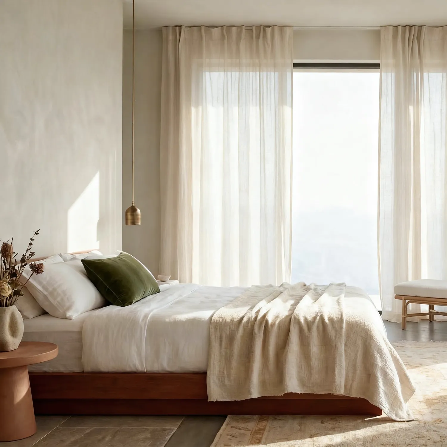 Cortinas Pack de 2 - Cortina mistura de linho Lumira (creme)