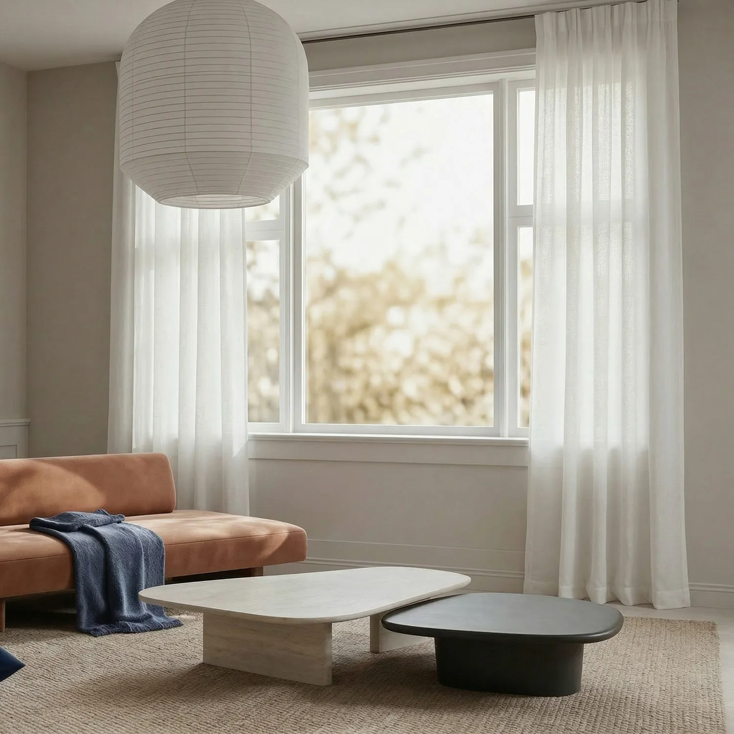 Cortinas Pack de 2 - Cortina mistura de linho Lumira (branco)