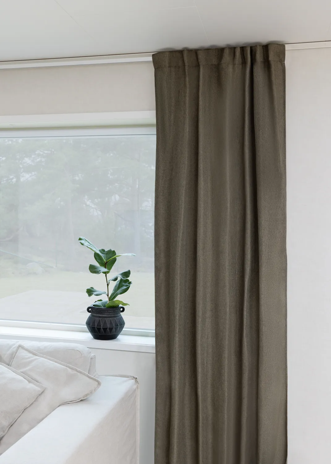 Cortinas - Cortina blackout Mila (cinza escuro)