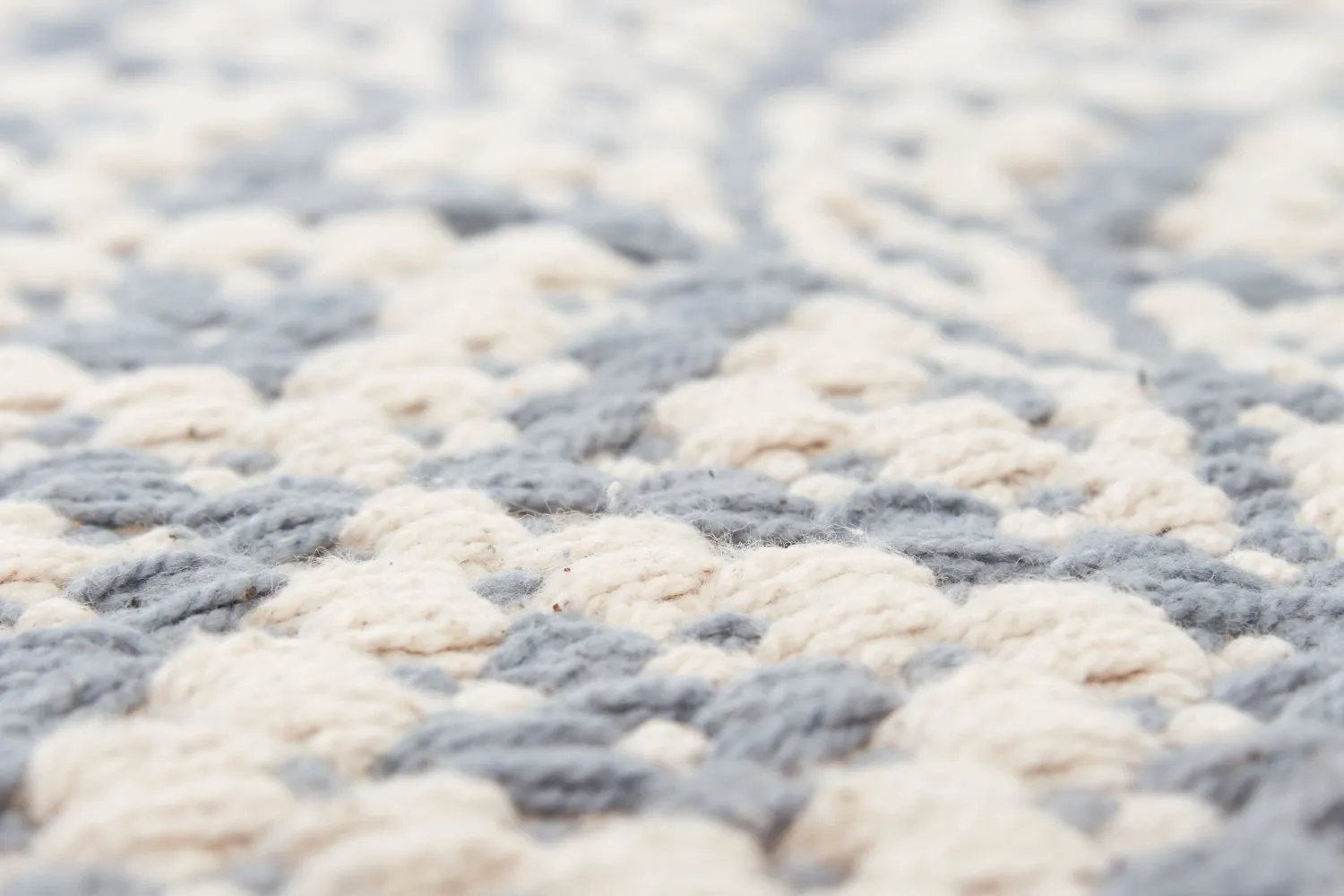 Tapete de retalhos - Lykke (cinza/azul gelo)