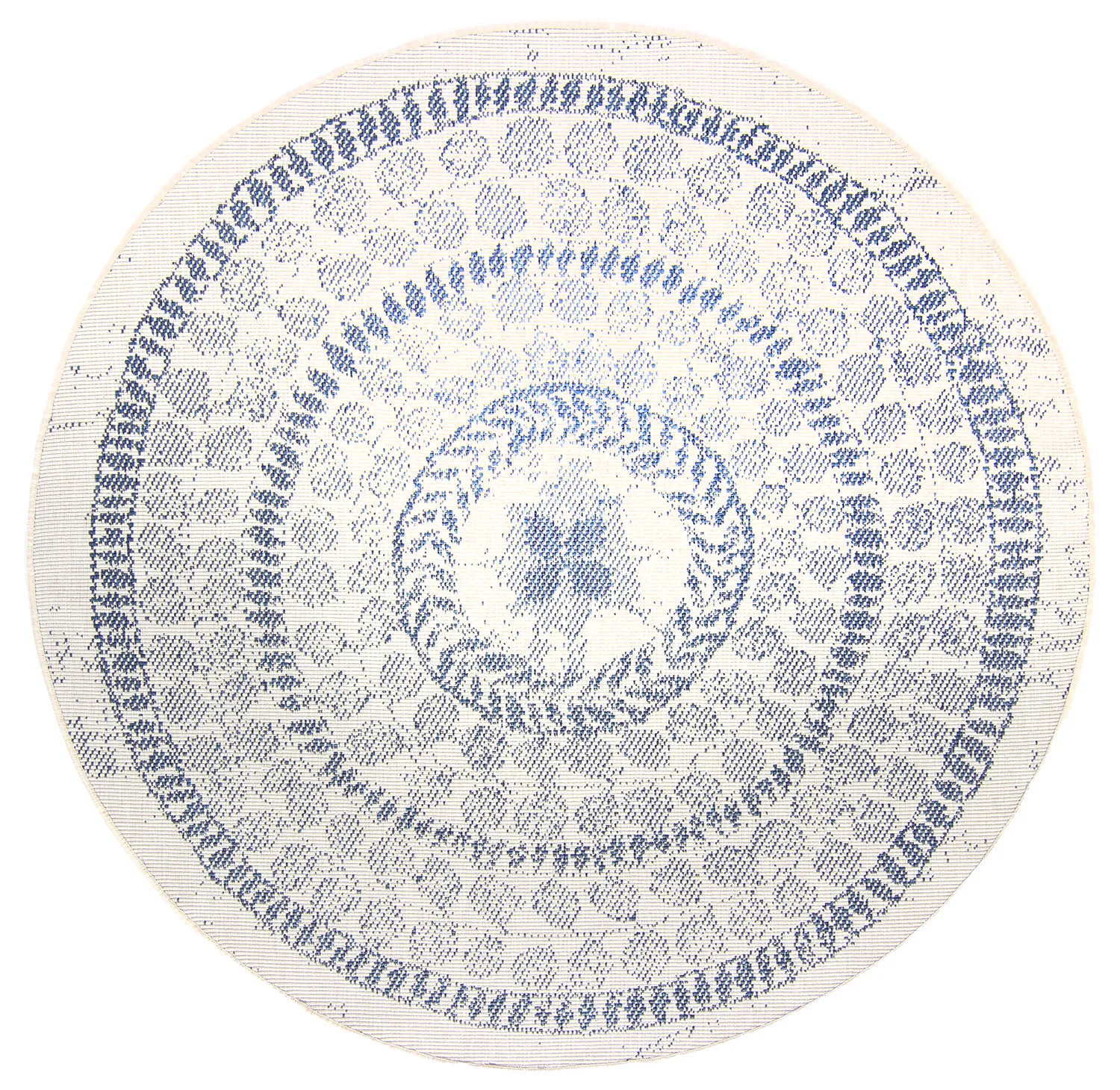 Tapete redondo - Indoor/Outdoor Malcolm (azul)