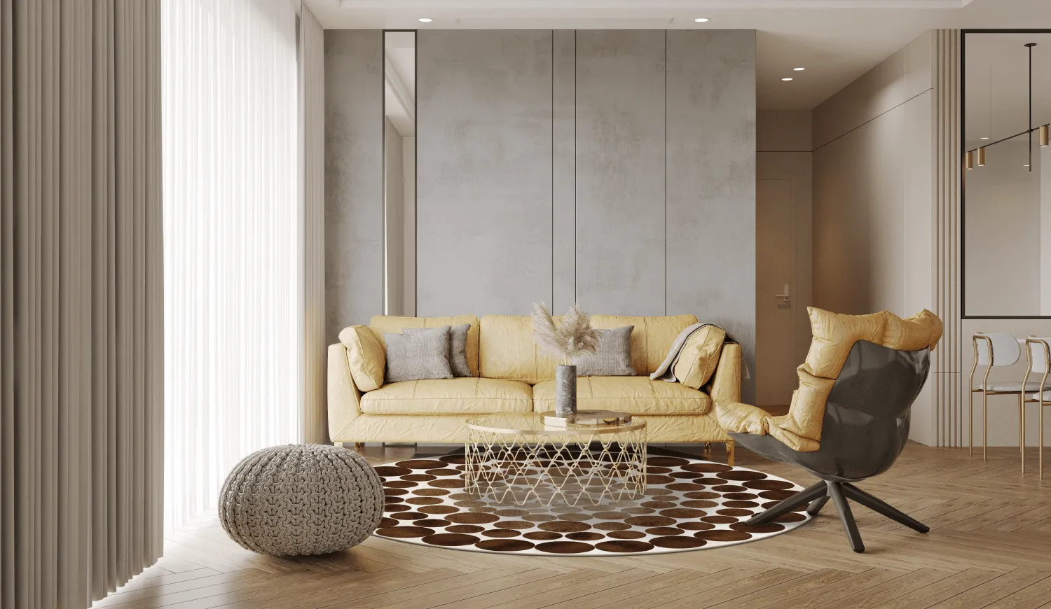 Tapete redondo - Marineo (marrom)