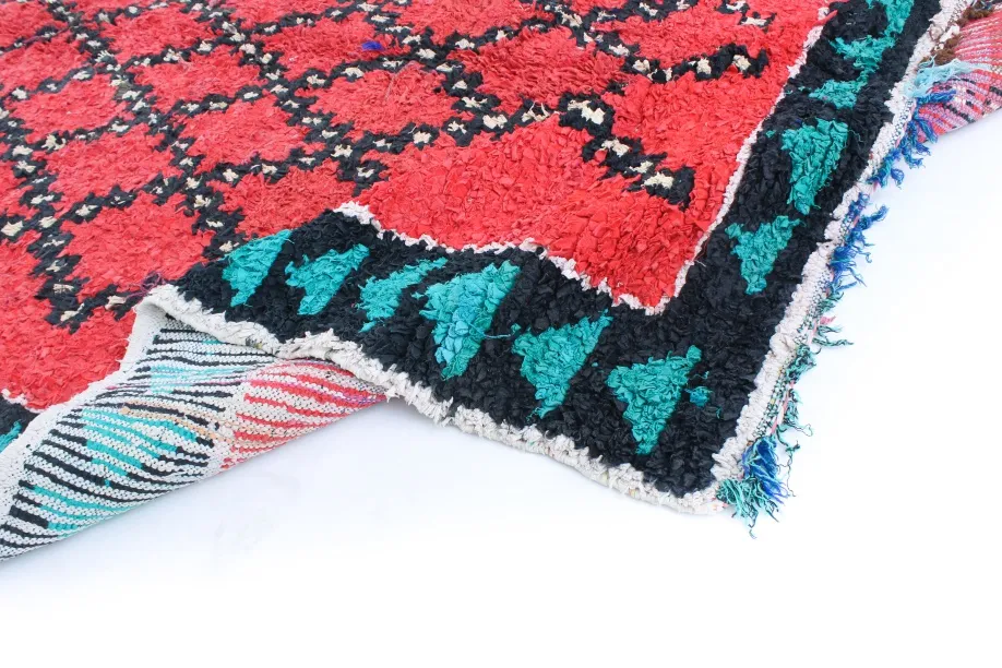 Tapete Berbere Marroquino Boucherouite 370 x 170 cm